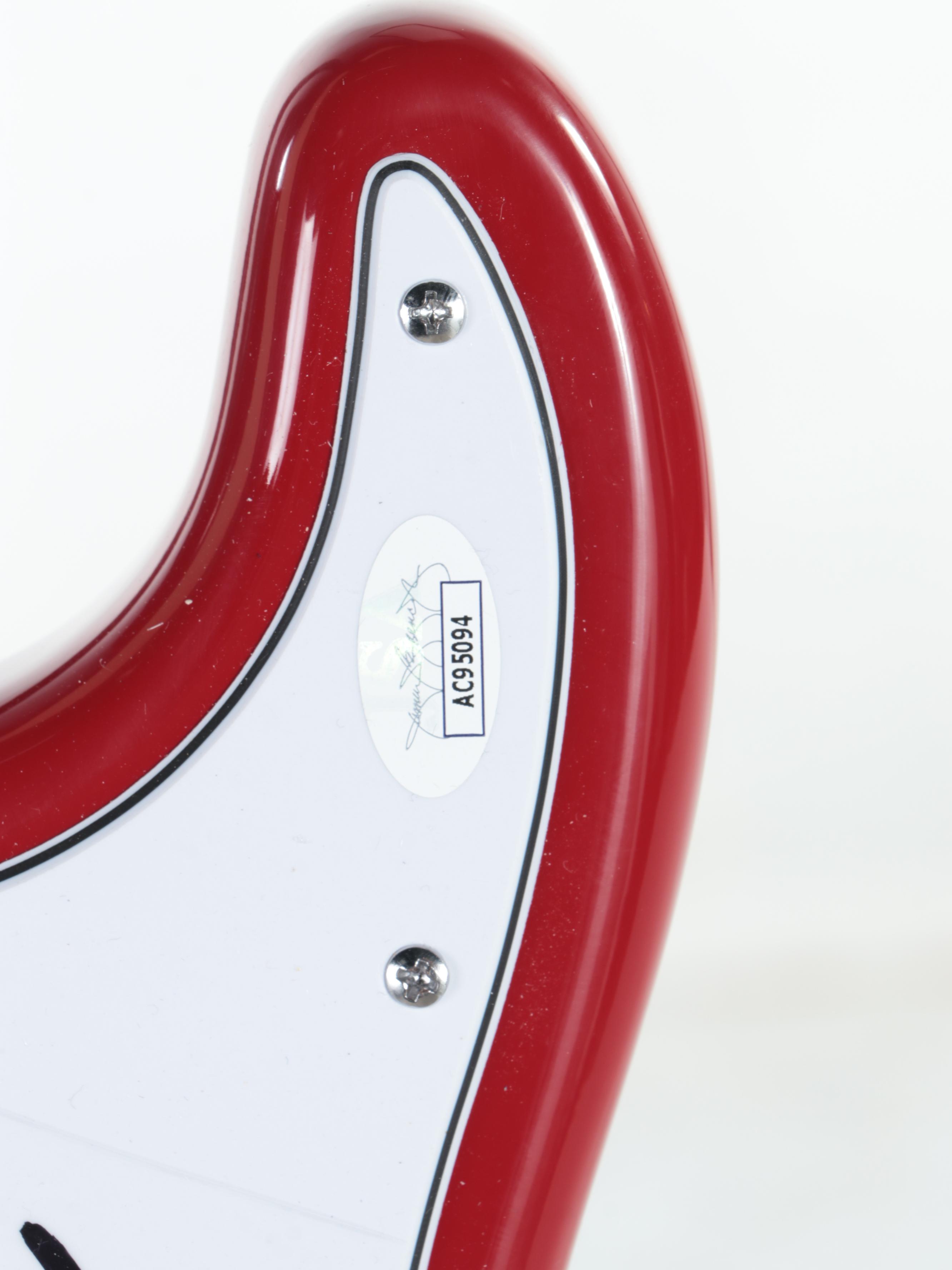 Johnny Depp of Hollywood Vampires Signed Glarry Red Enameled Electric Guitar