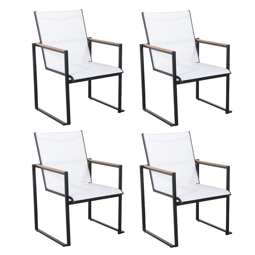 Set of Four Project 62 Modernist Patio Dining Chairs