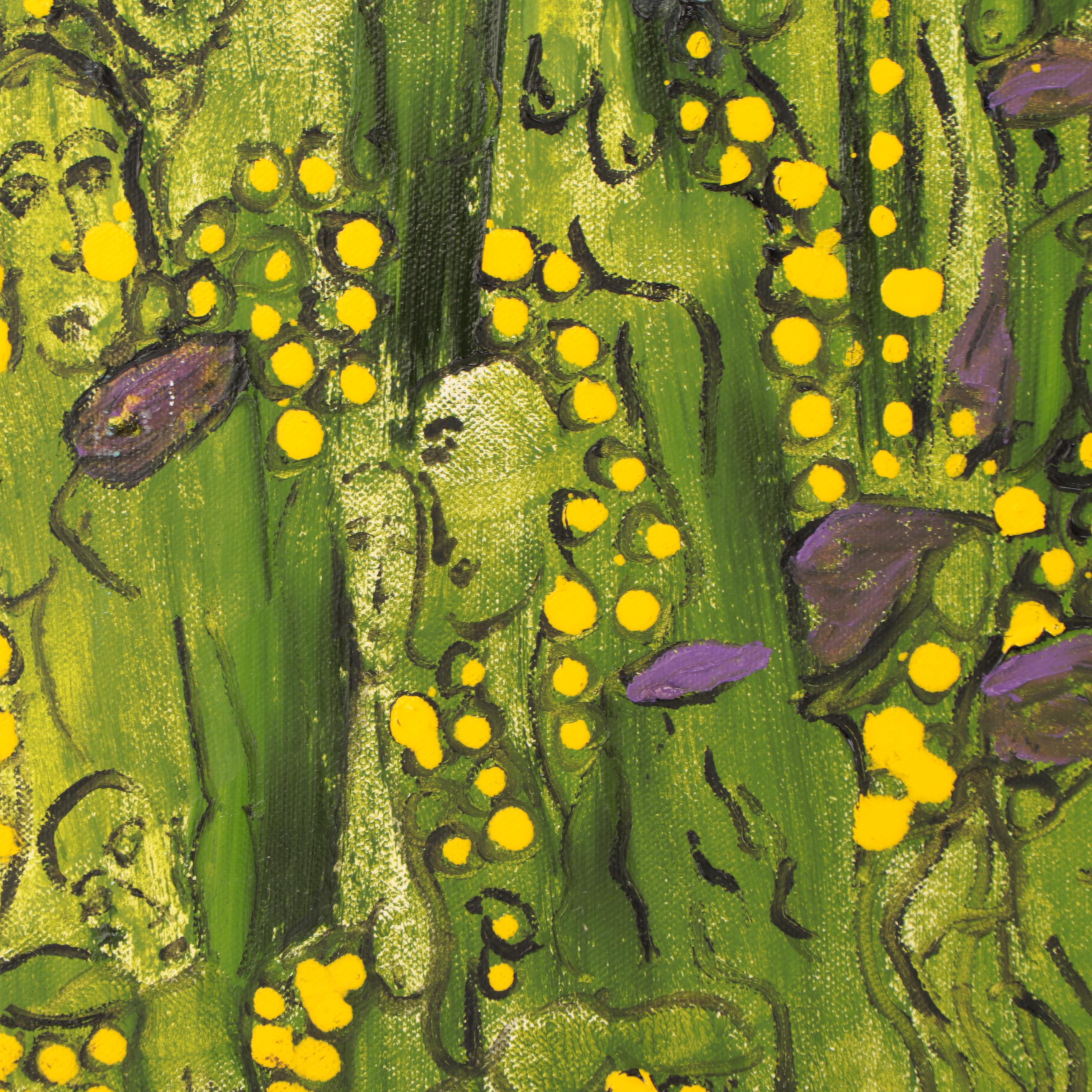 Jeff Harris Abstract Figural Acrylic Painting, 21st Century