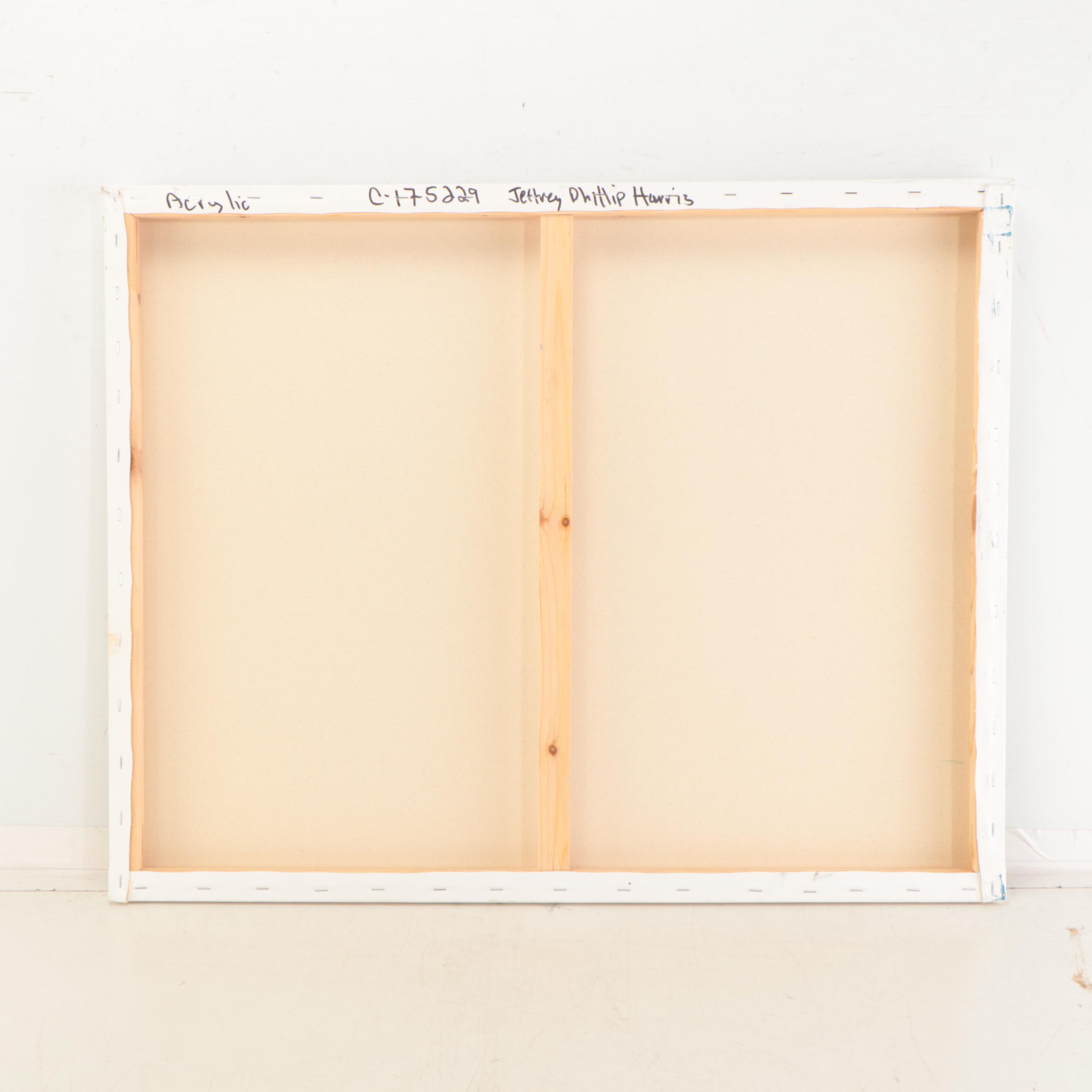 Jeff Harris Abstract Figural Acrylic Painting, 21st Century