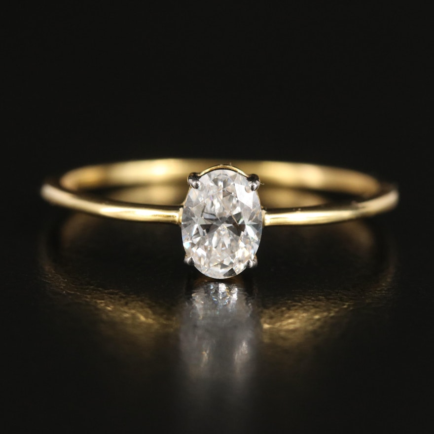 14K 0.52 CT Lab Grown Diamond Solitaire Ring