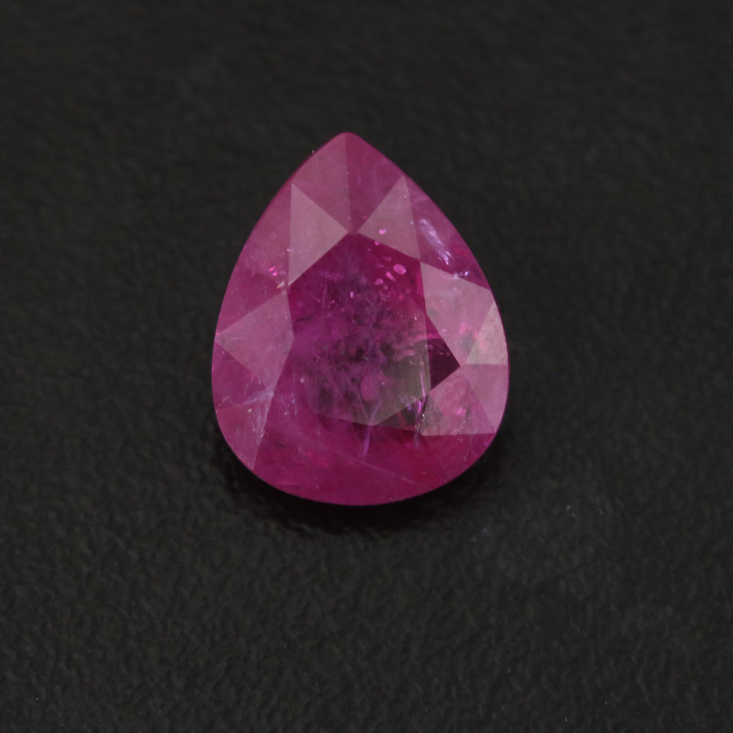 Loose Pear Faceted Corundum