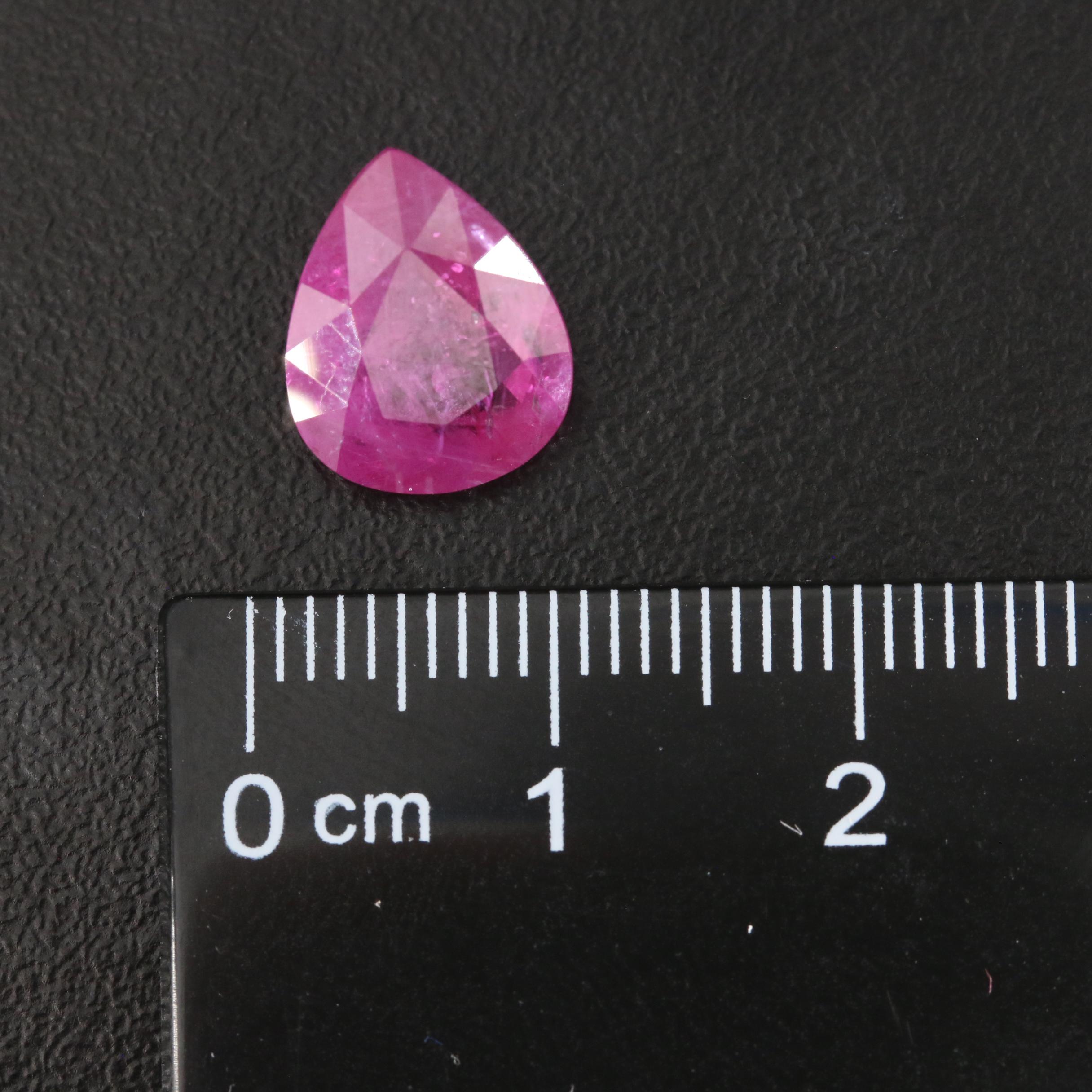 Loose Pear Faceted Corundum
