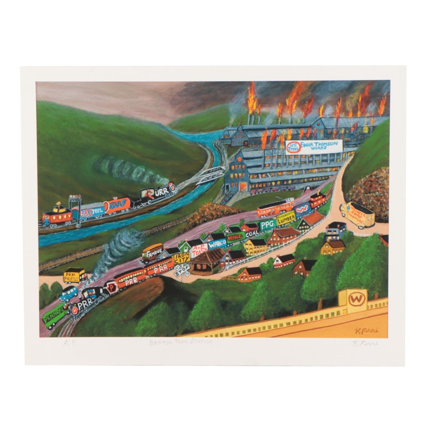 Kathleen Ferri Giclée "Brinton Train Station"