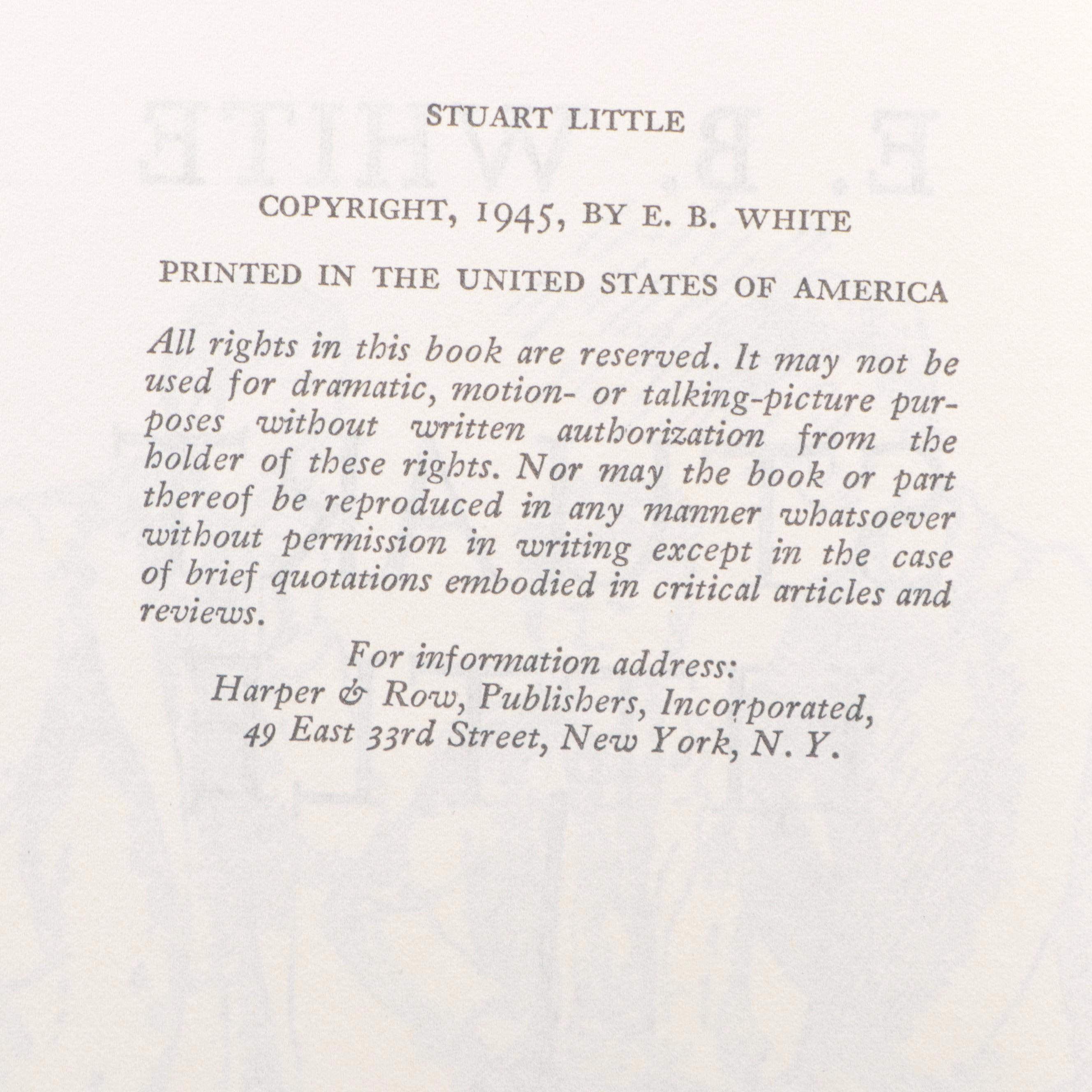 "Stuart Little" by E. B. White with "Uncle Remus" Books by Joel Chandler Harris