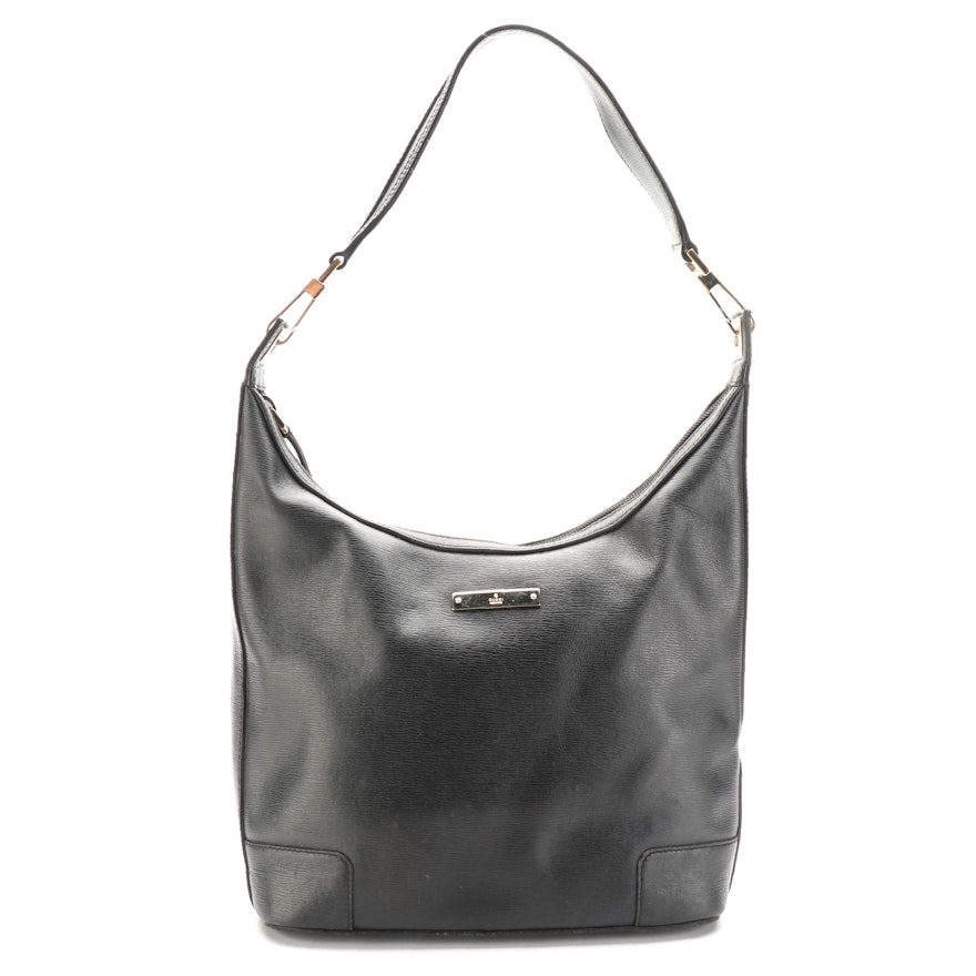 Gucci Hobo Bag in Black Embossed Leather