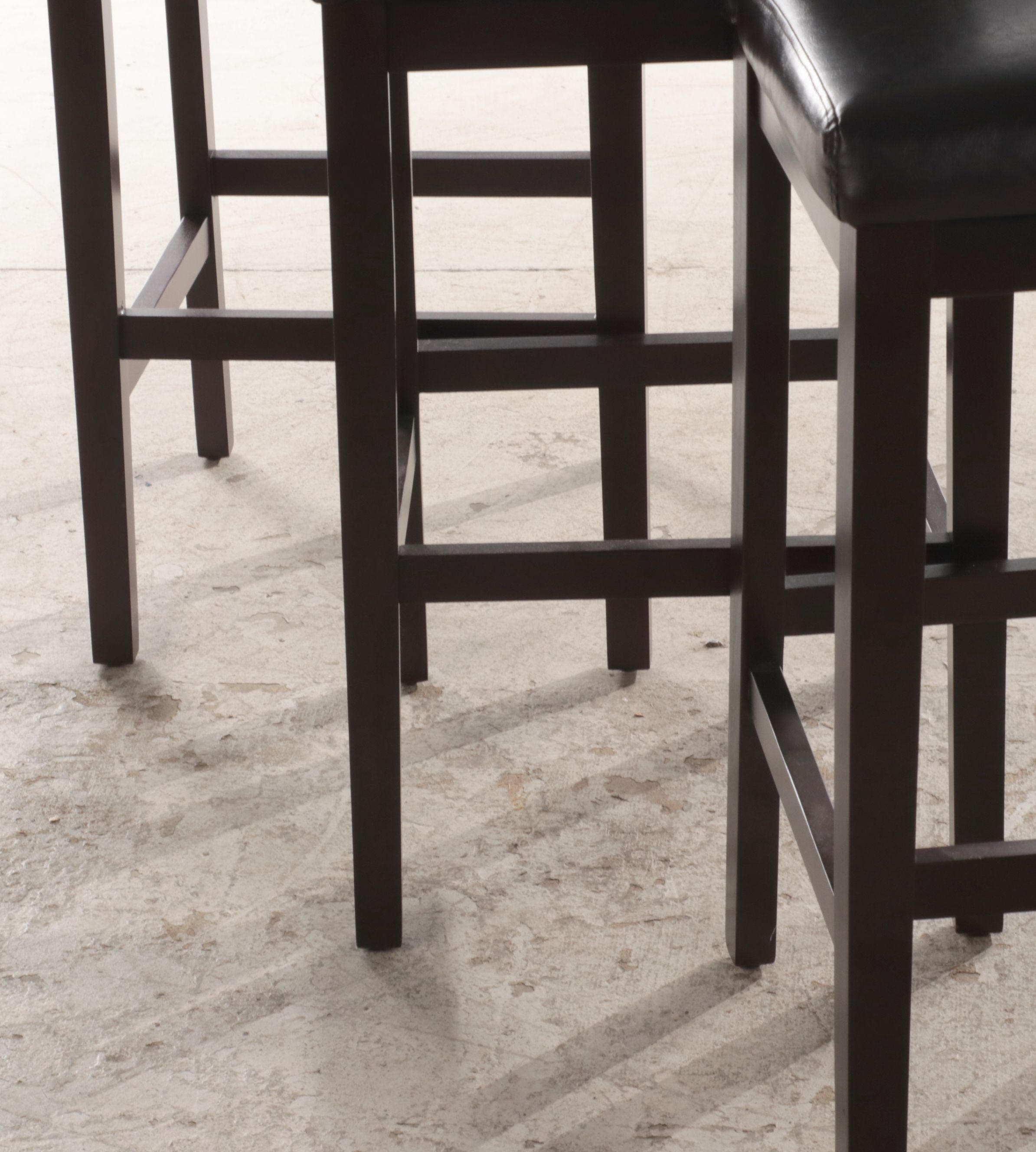 Four Garden Ridge Modernist Style Faux-Leather Bar Stools