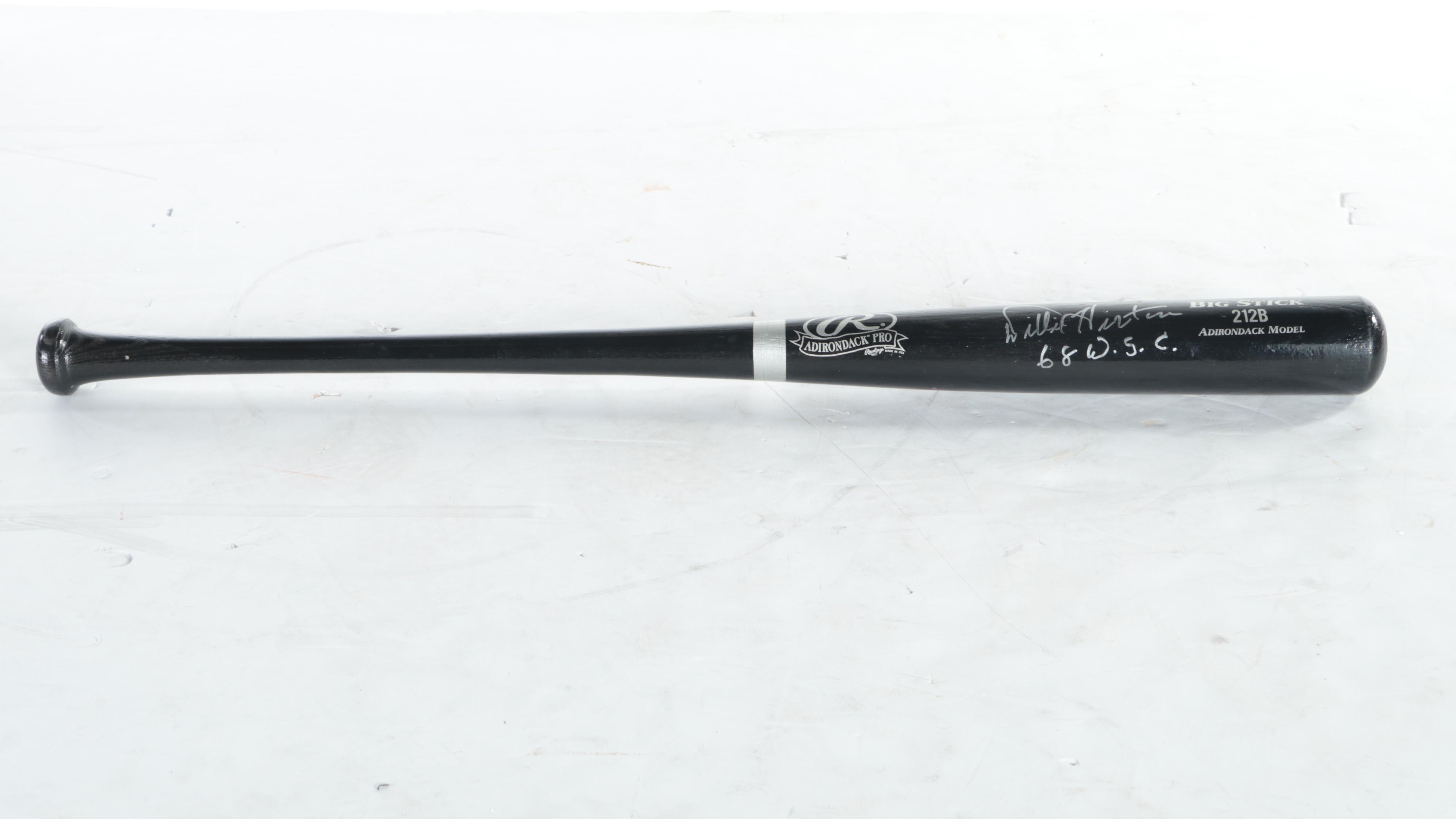 Detroit Tigers World Series Baseball Bats Signed by Chet Lemon and Willie Horton