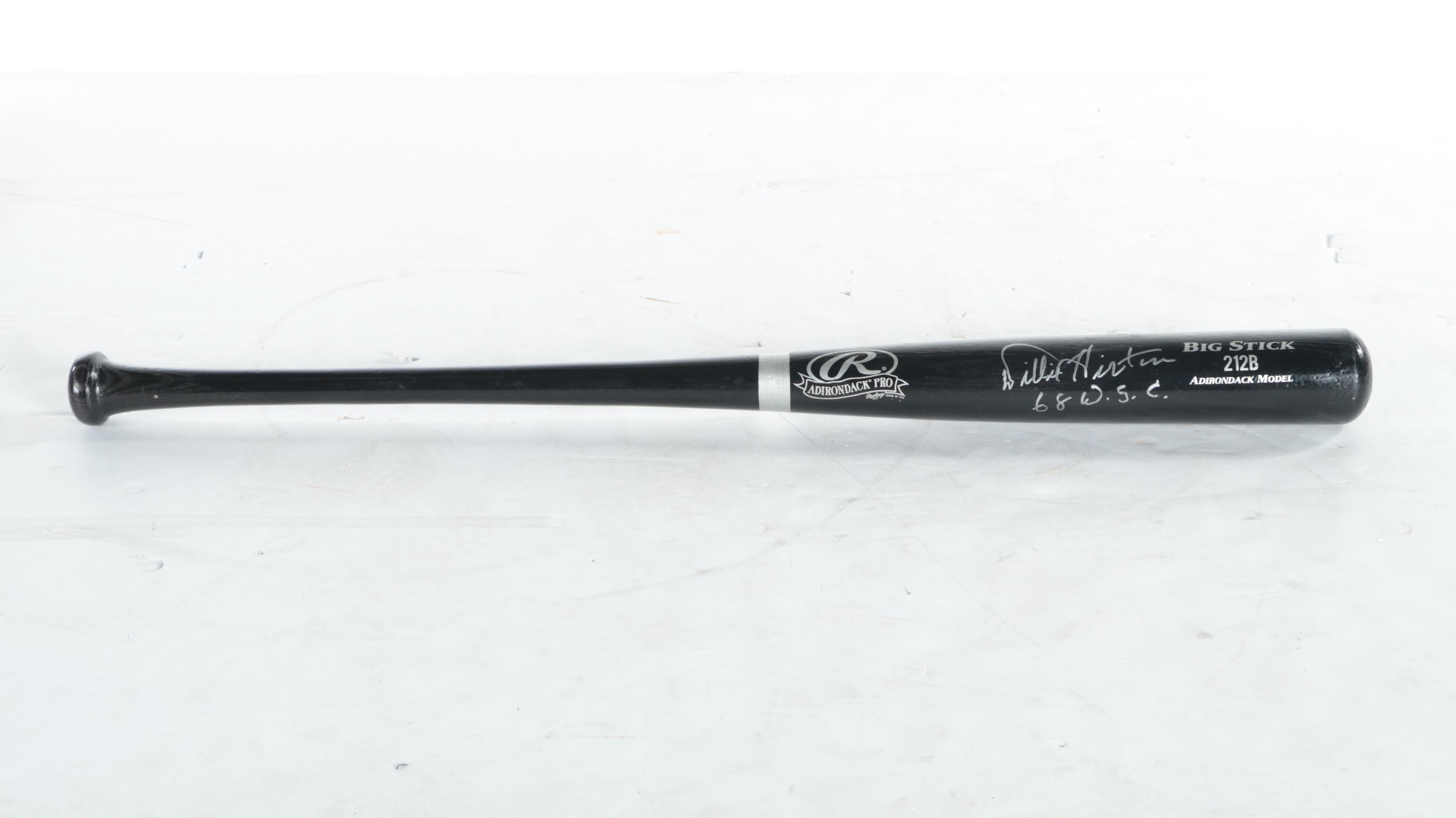 Detroit Tigers World Series Baseball Bats Signed by Chet Lemon and Willie Horton