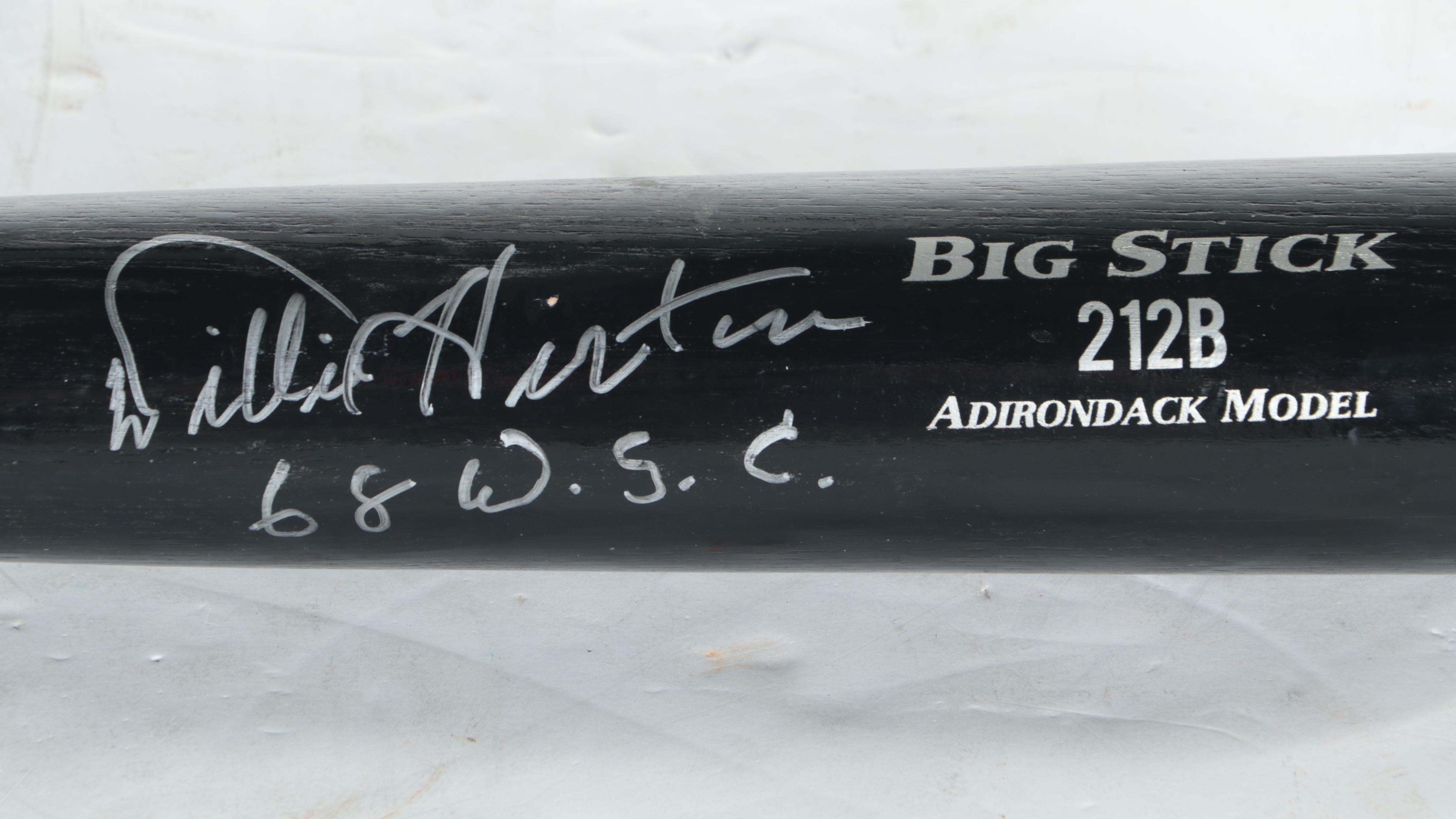 Detroit Tigers World Series Baseball Bats Signed by Chet Lemon and Willie Horton