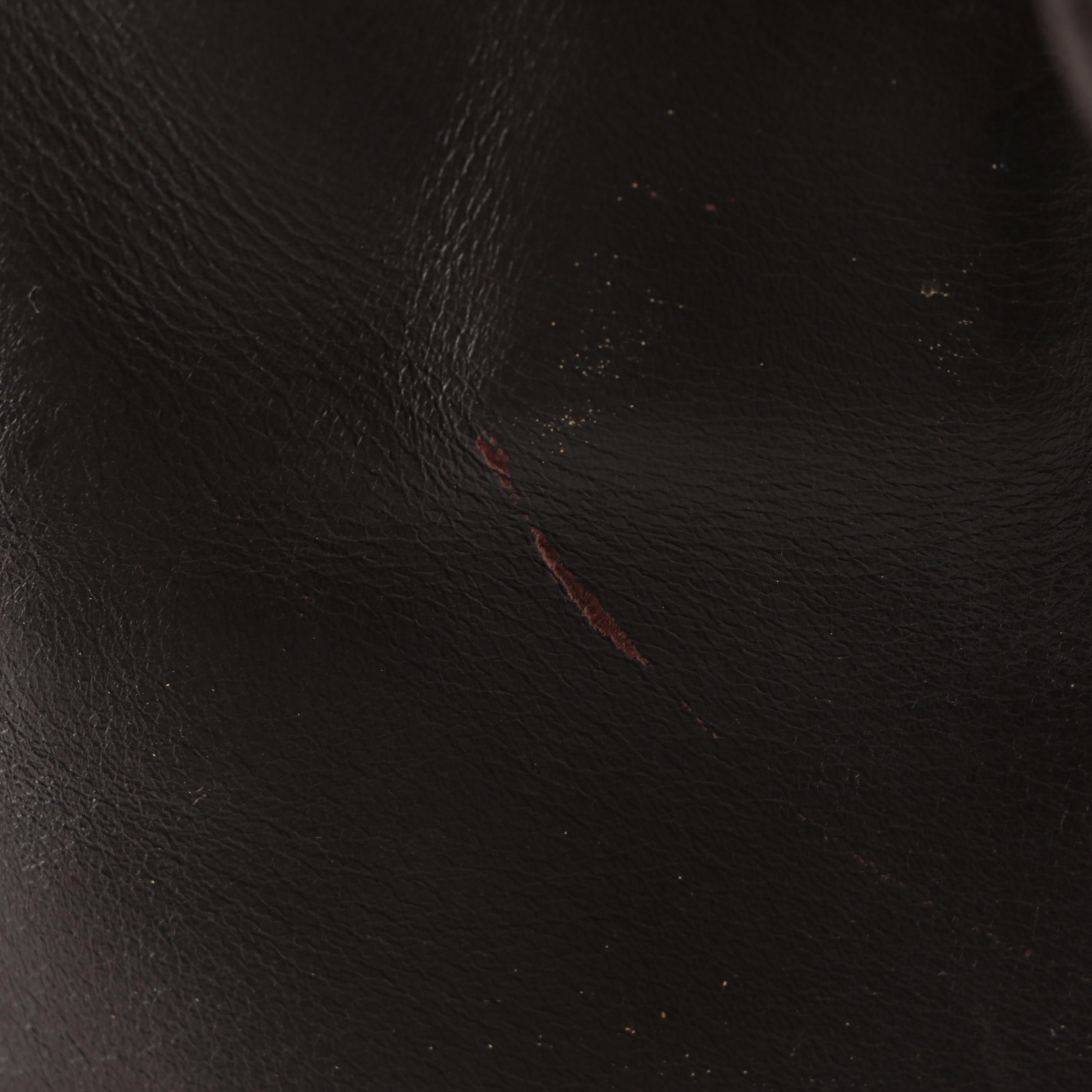 Prada Shoulder Tote Bag in Dark Brown Calfskin Leather