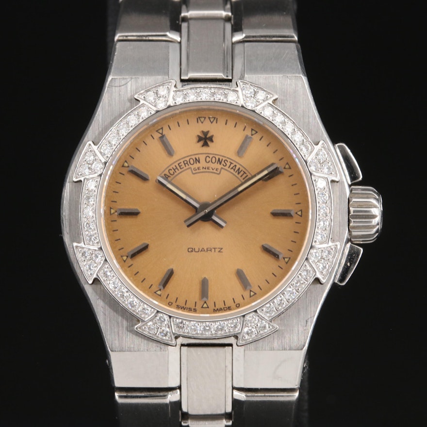 Vacheron Constantin Overseas Factory Diamond Bezel Wristwatch