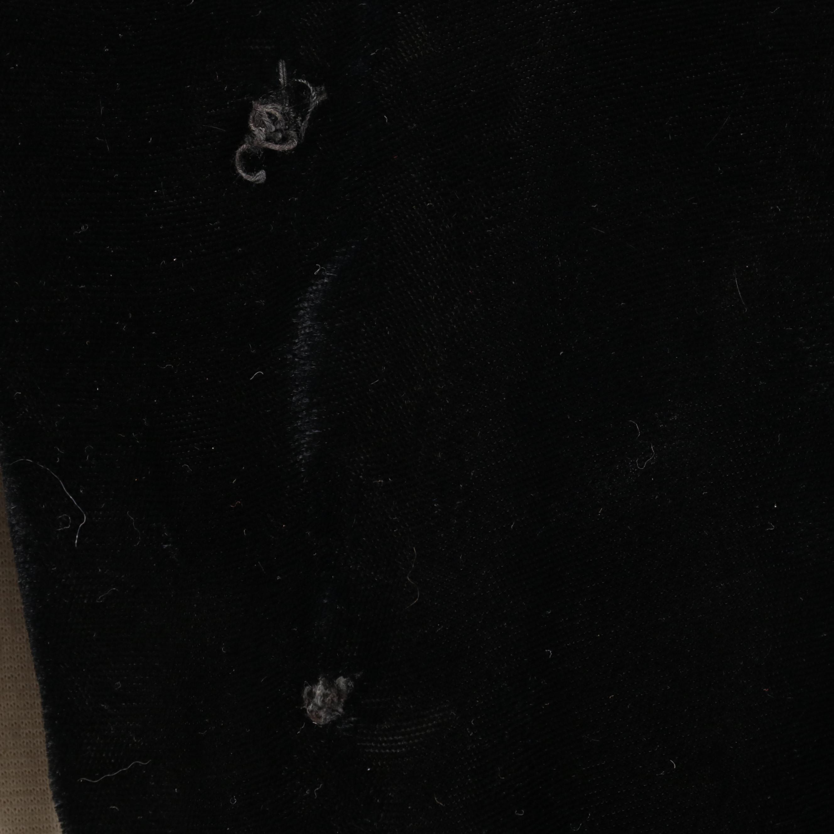 Sequin-Embellished Black Velvet Swing Coat, 1930s-1940s