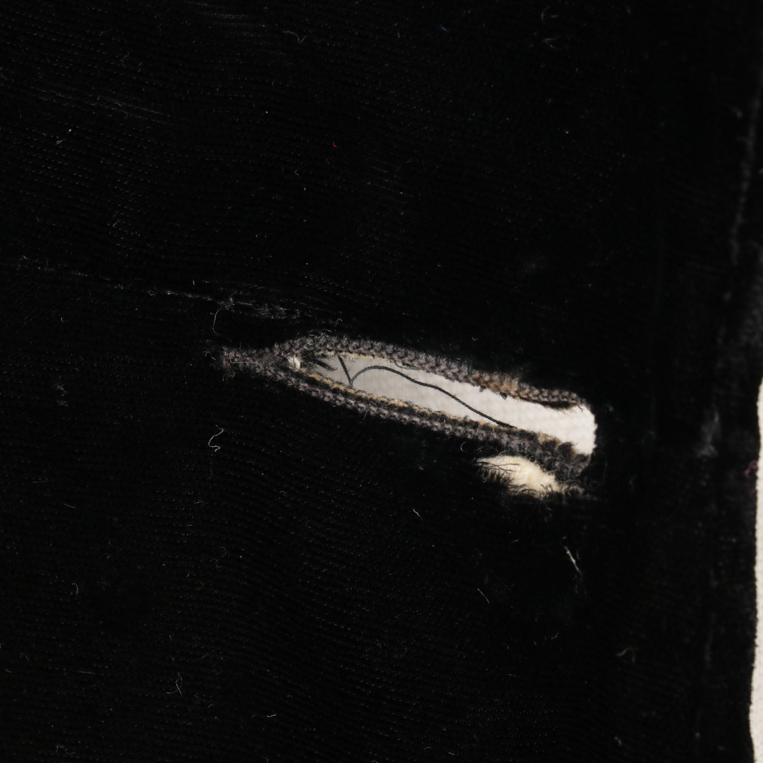 Sequin-Embellished Black Velvet Swing Coat, 1930s-1940s