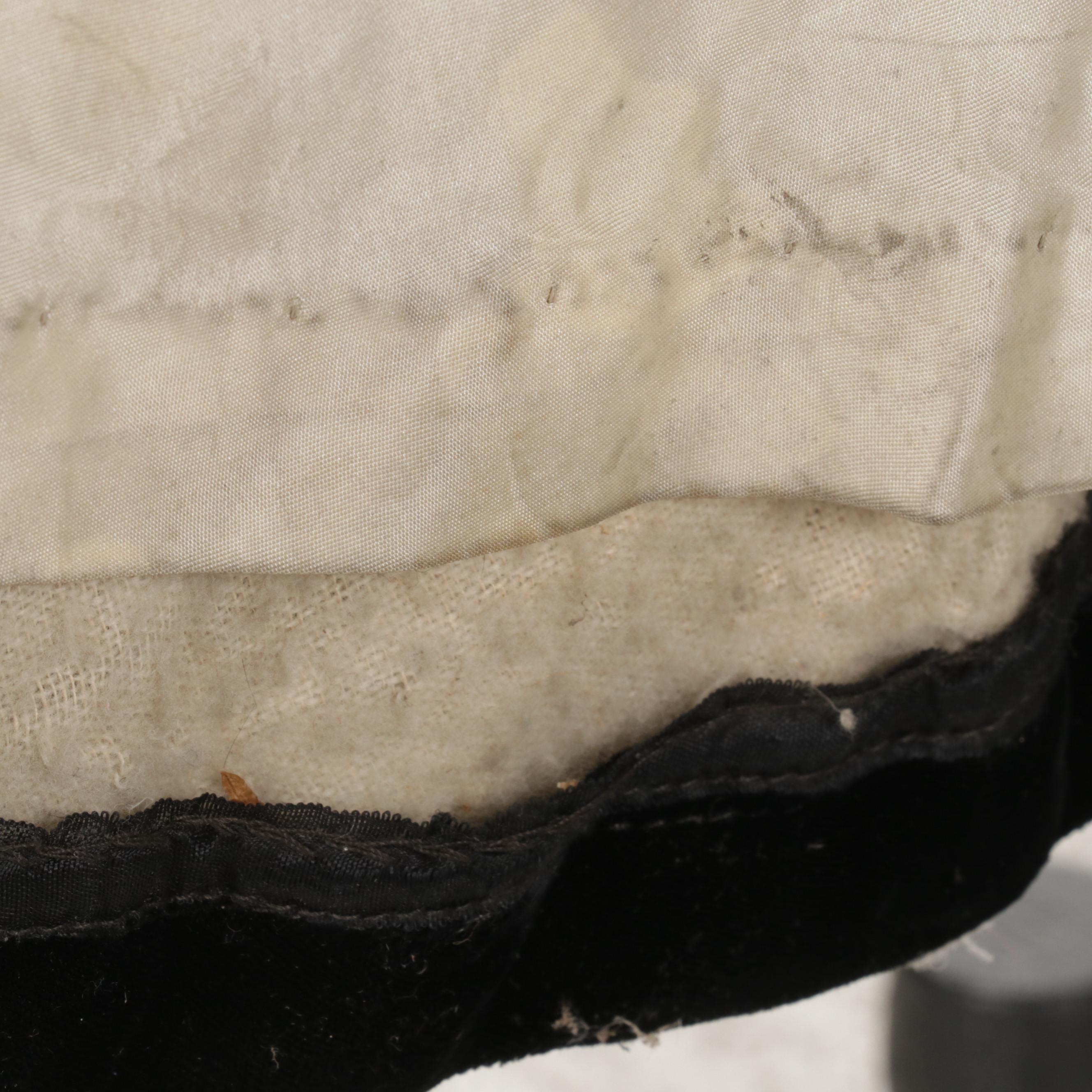 Sequin-Embellished Black Velvet Swing Coat, 1930s-1940s