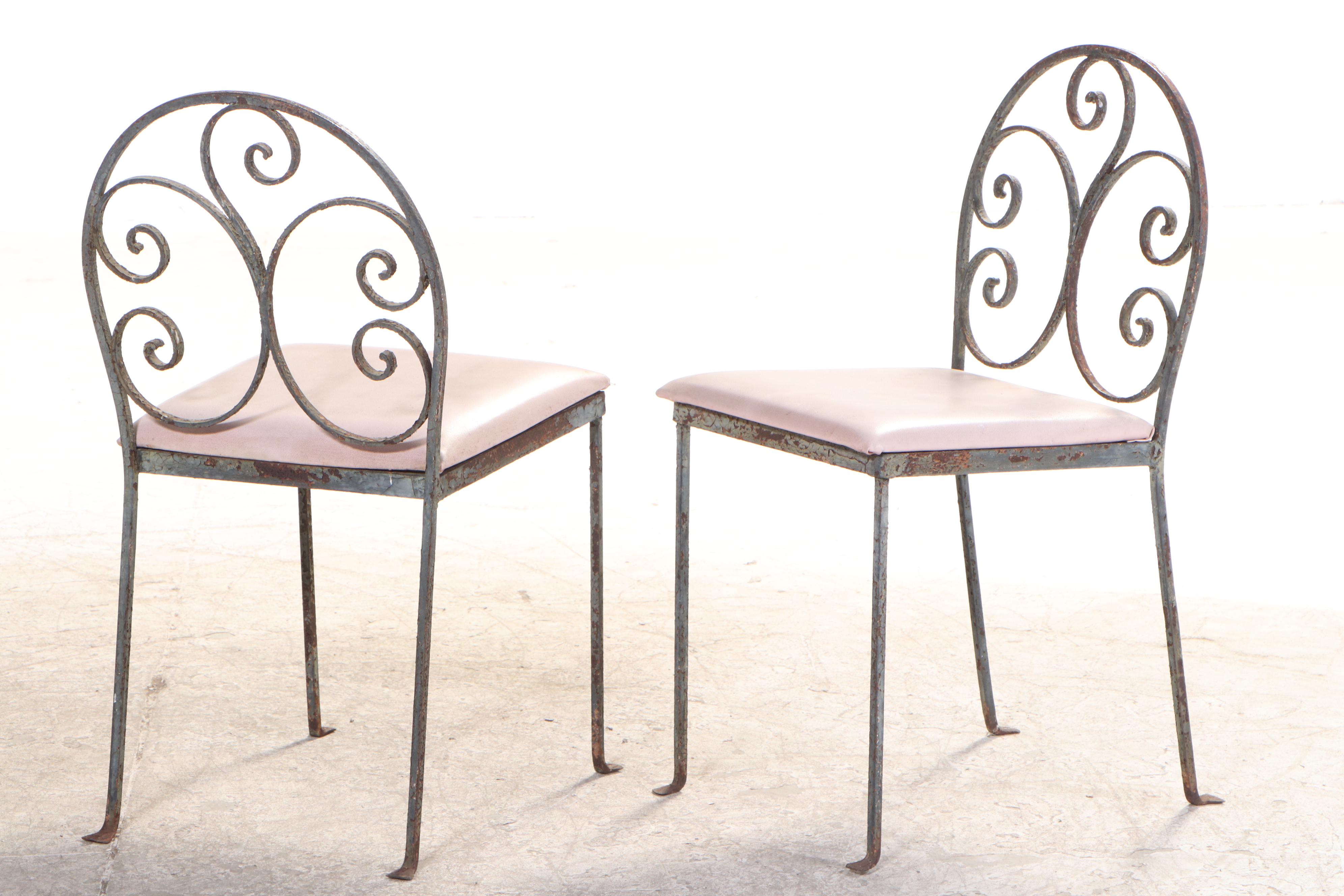 Glass Top Metal Patio Dining Table with Six Chairs