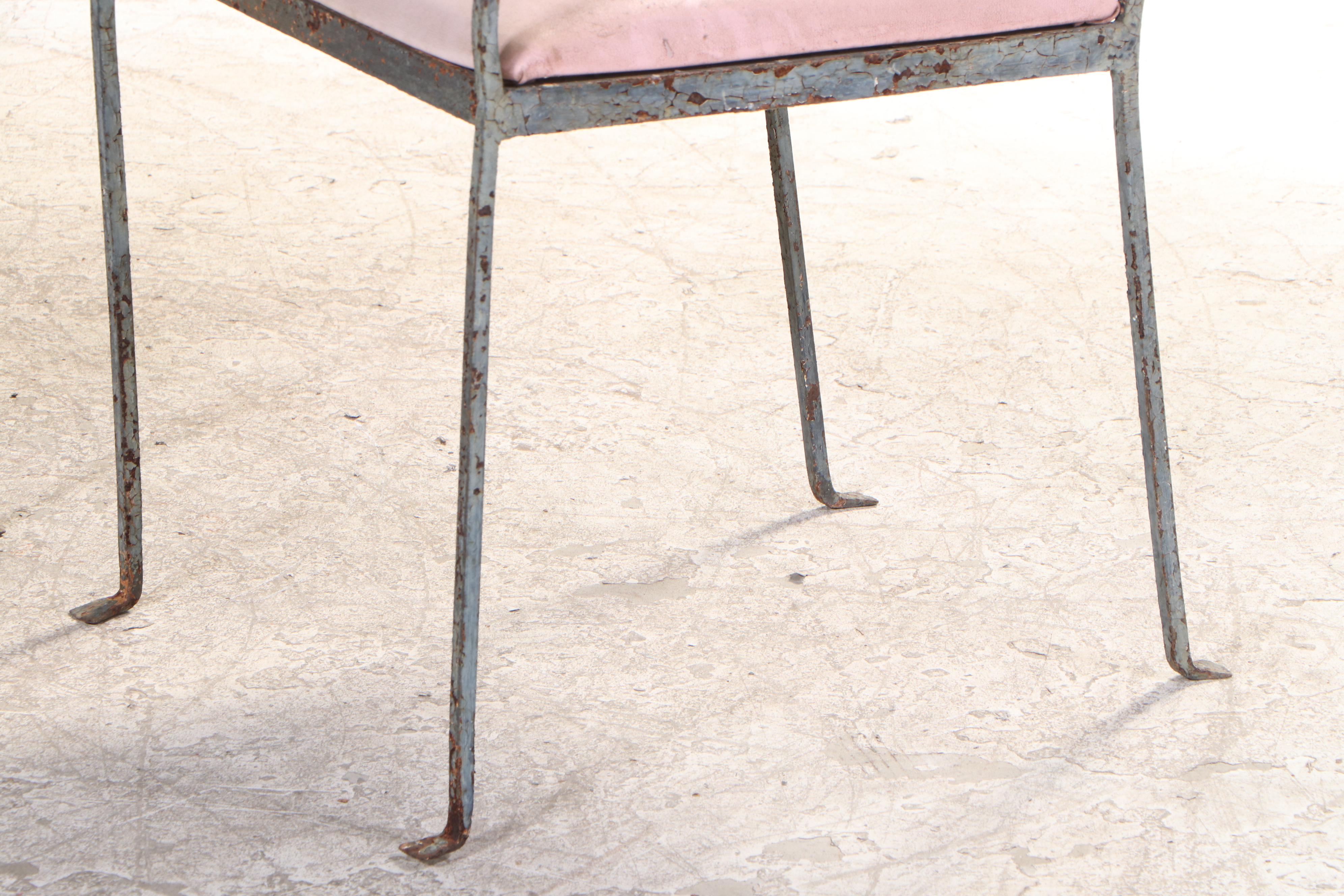 Glass Top Metal Patio Dining Table with Six Chairs