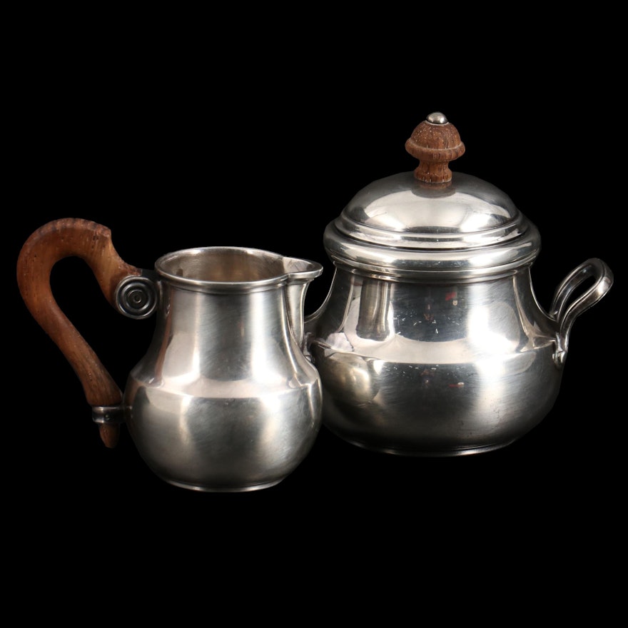 Emile Puiforcat Sterling Silver Creamer and Sugar, Late 20th Century