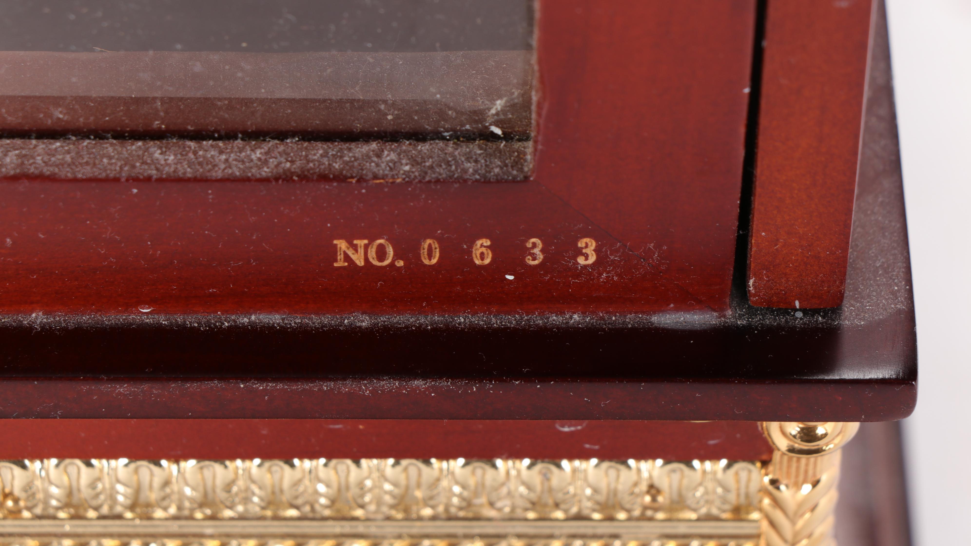 French Style Lion Top Falling Ball Clock With Thermometer and Hygrometer