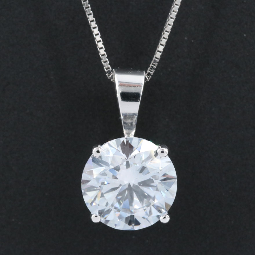 14K 1.62 CT Lab Grown Diamond Pendant Necklace