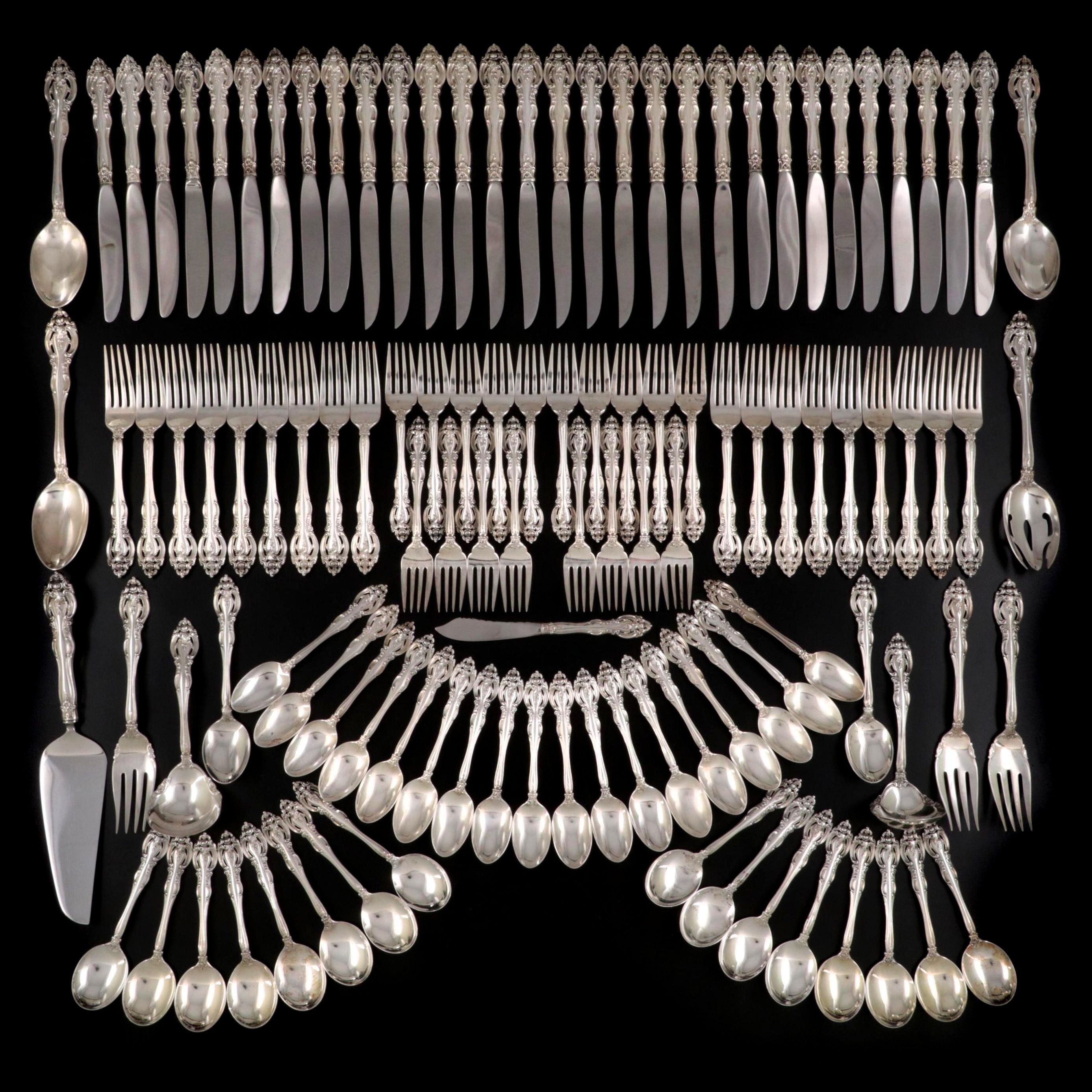 Gorham "La Scala" Sterling Silver Flatware and Serving Utensils