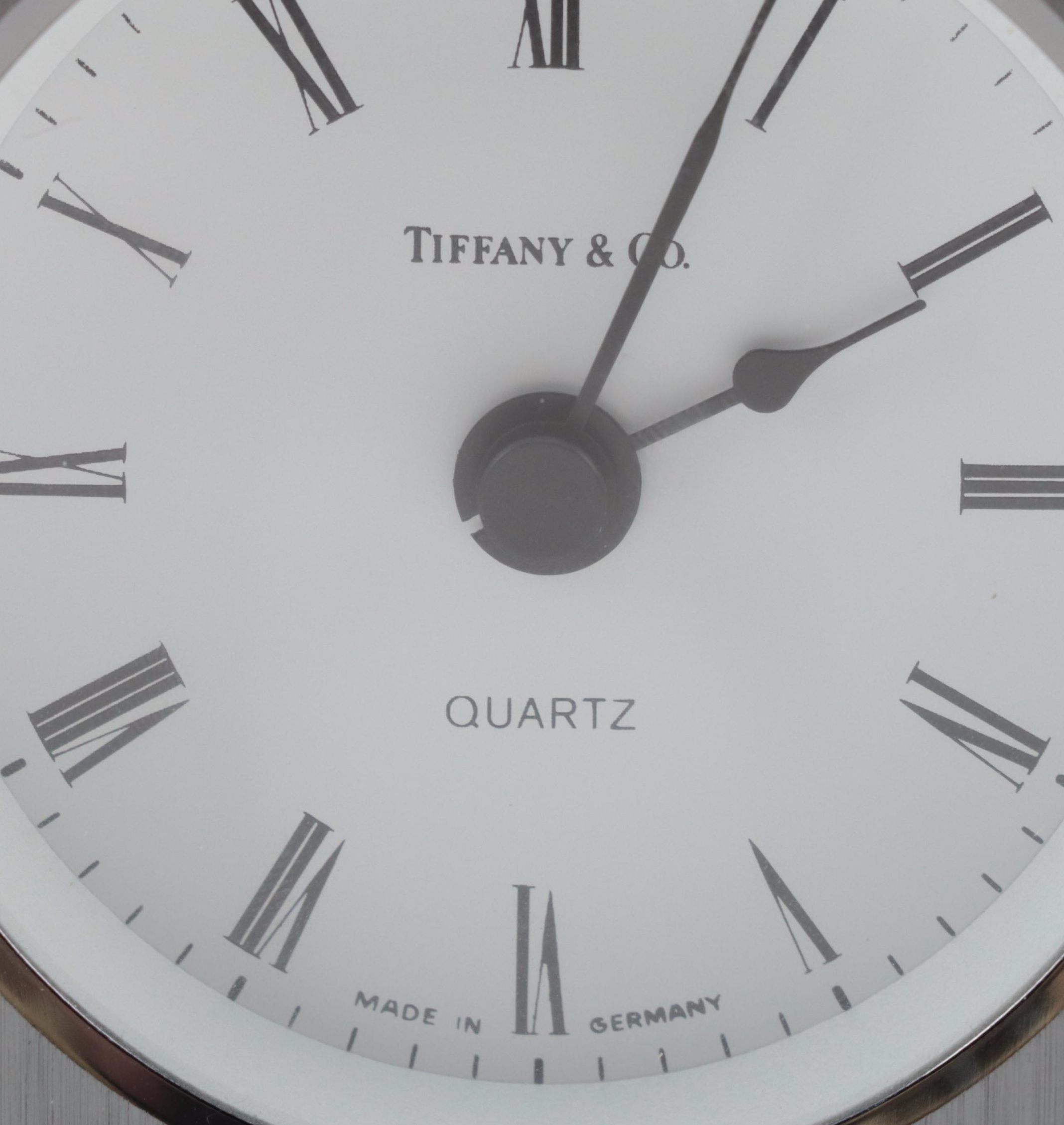 Tiffany & Co. Metal Desk Clock with Estyma Desk Clock