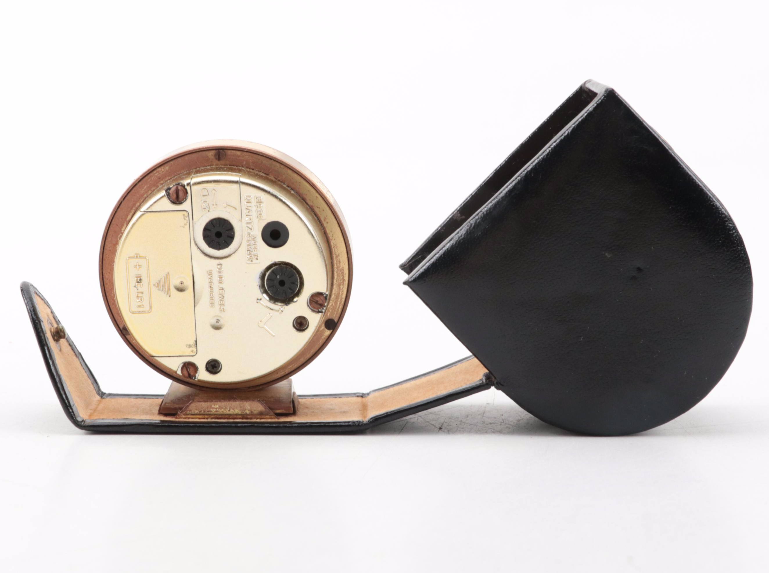 Tiffany & Co. Metal Desk Clock with Estyma Desk Clock