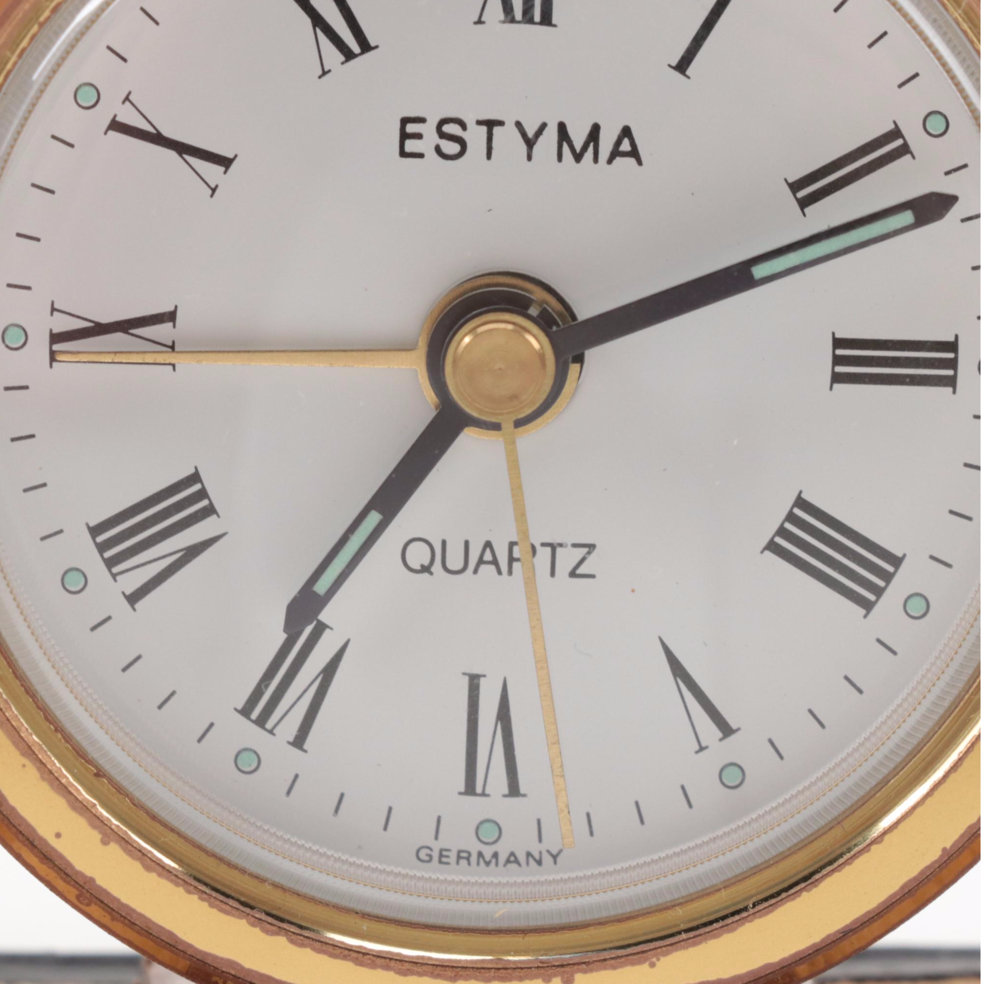 Tiffany & Co. Metal Desk Clock with Estyma Desk Clock