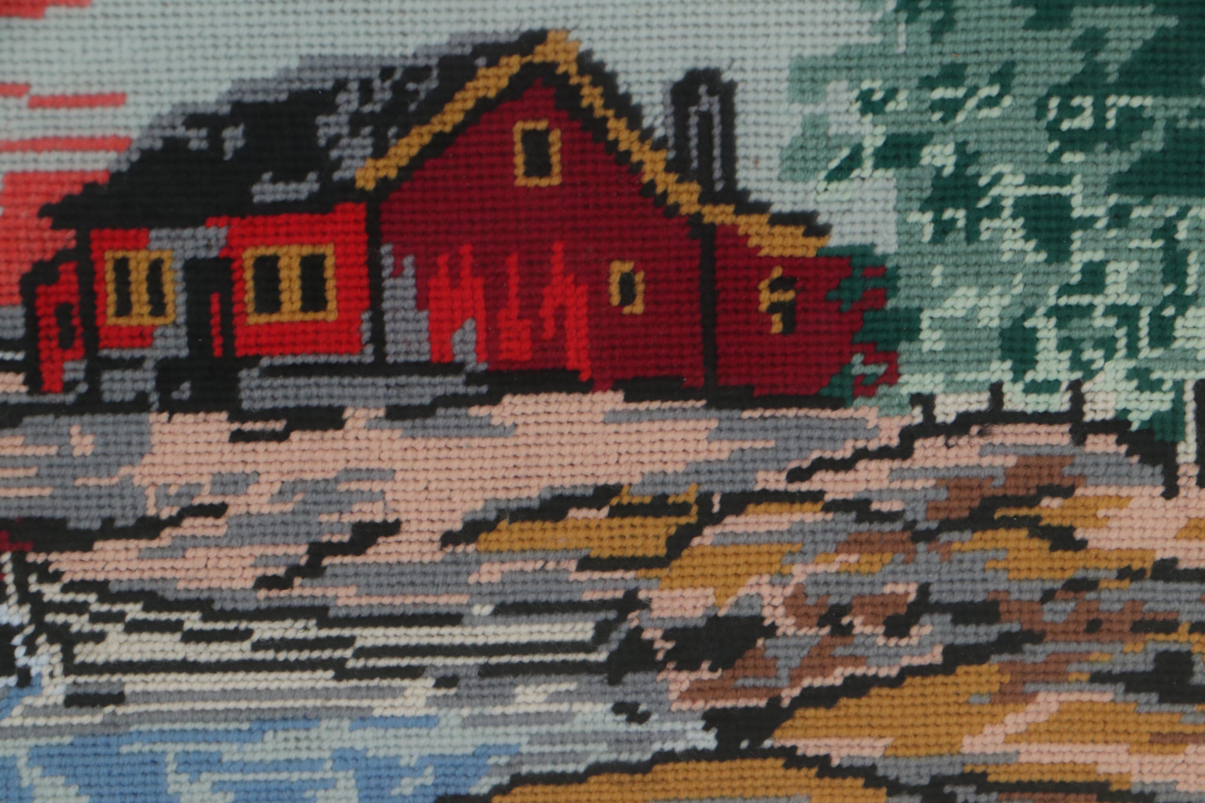 Coastal Scene Needlework Panel