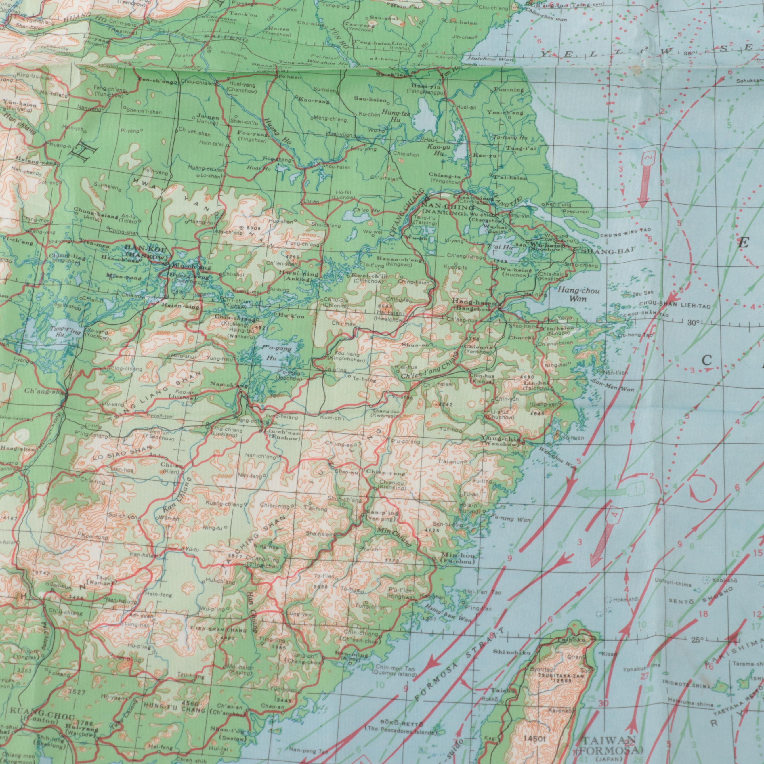 WWII Air Force Pilot Survival Maps of Japan, South China Sea, Central East Asia