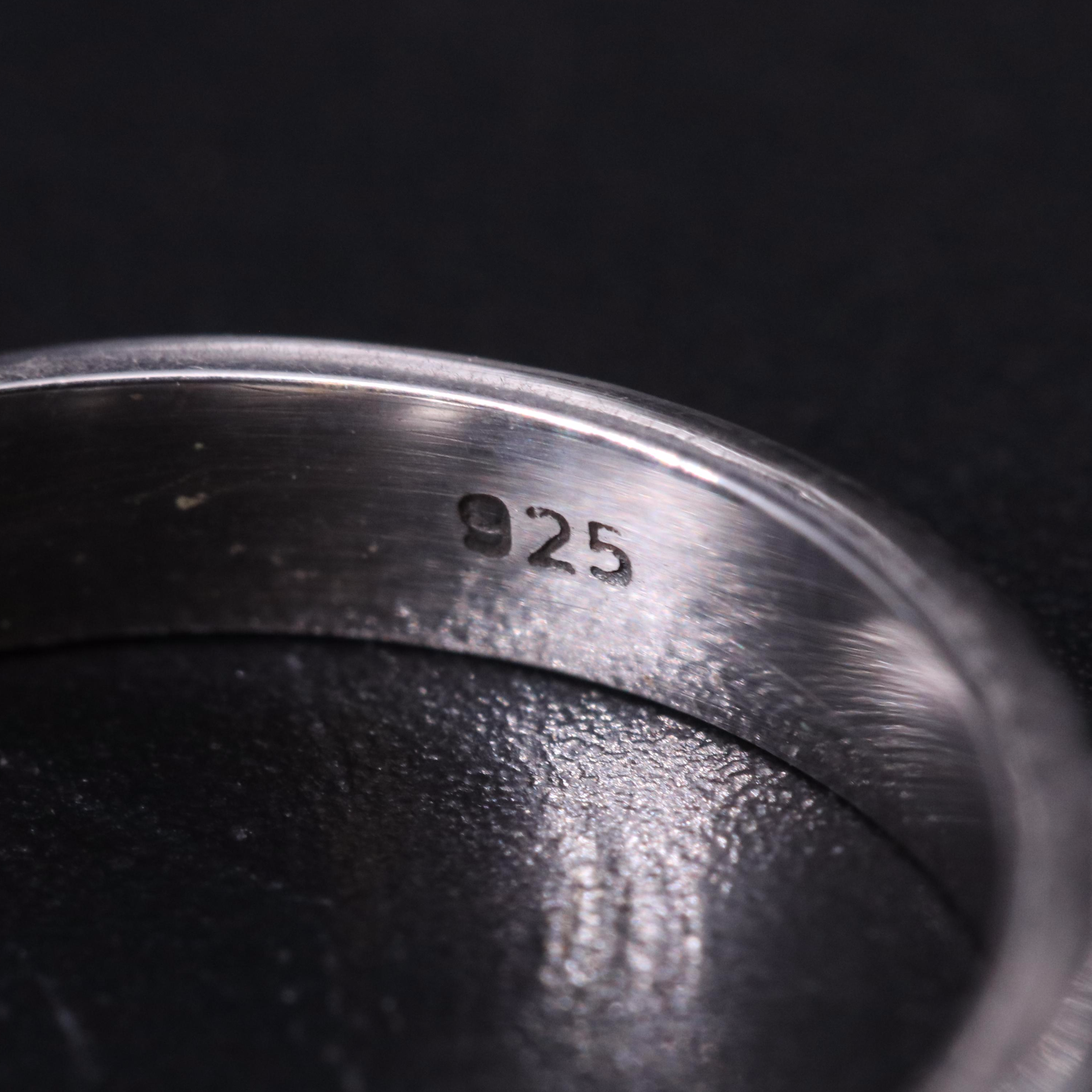 Assortment of Sterling Silver Gemstone Rings