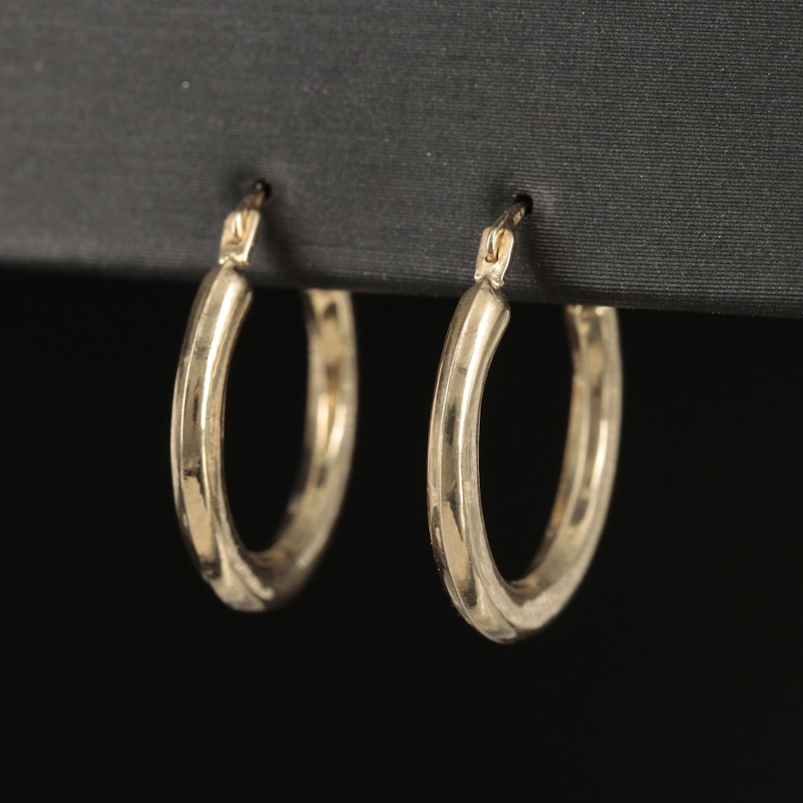 10K Tube Hoop Earrings