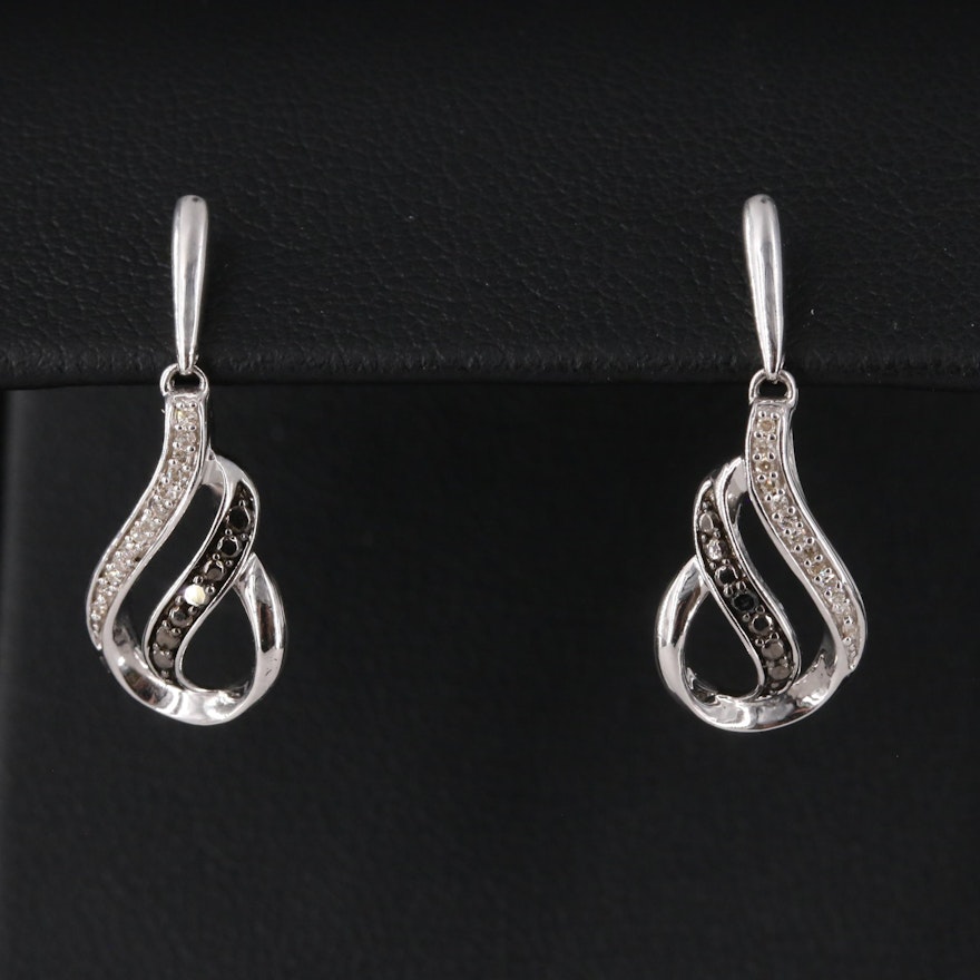 Sterling Diamond Earrings