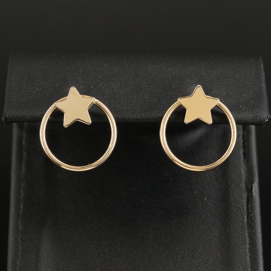 14K Star Earrings