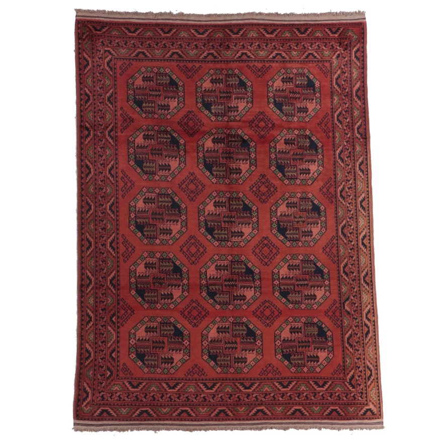 6'9 x 9'5 Hand-Knotted Afghan Baluch Area Rug