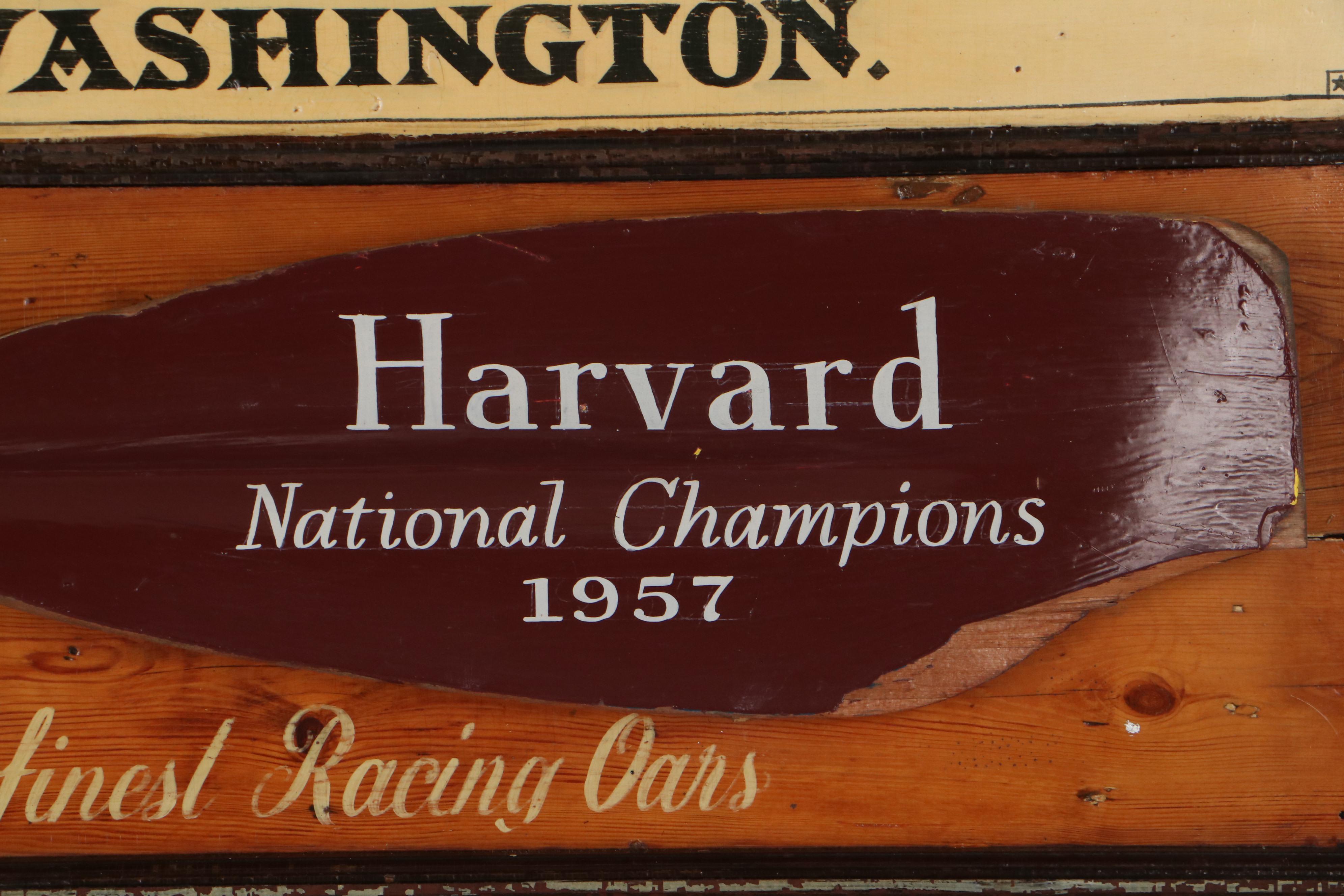 George Pocock (Seattle, Washington) Rowing Oars Sign, Circa 1957