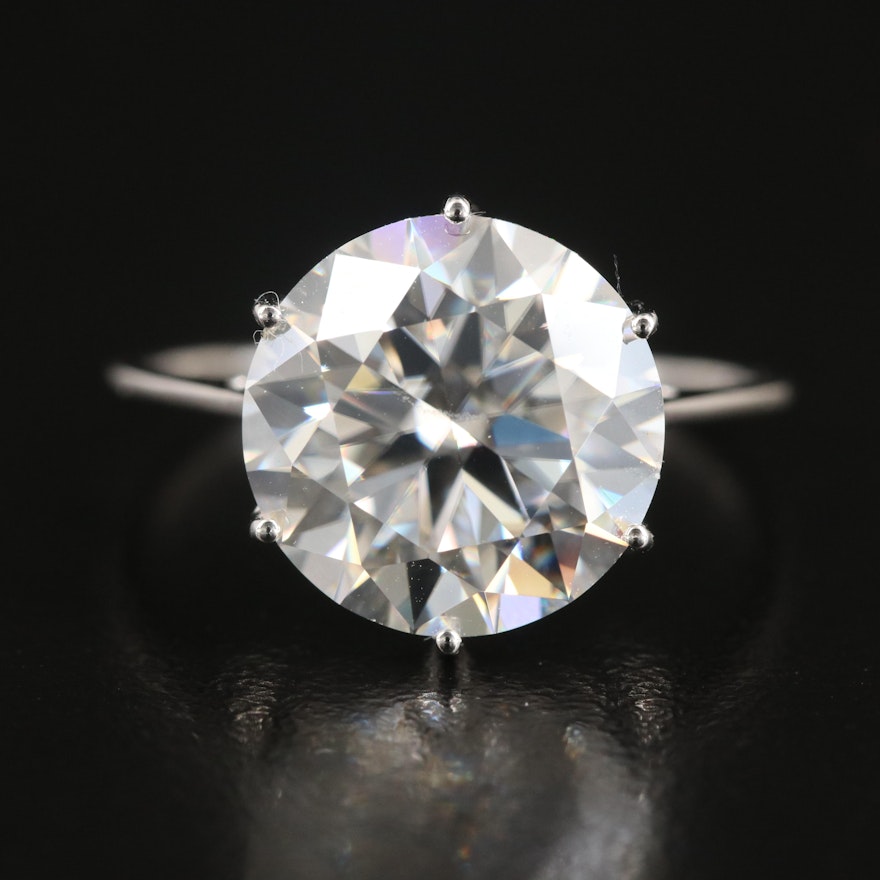 14K Moissanite Solitaire Ring