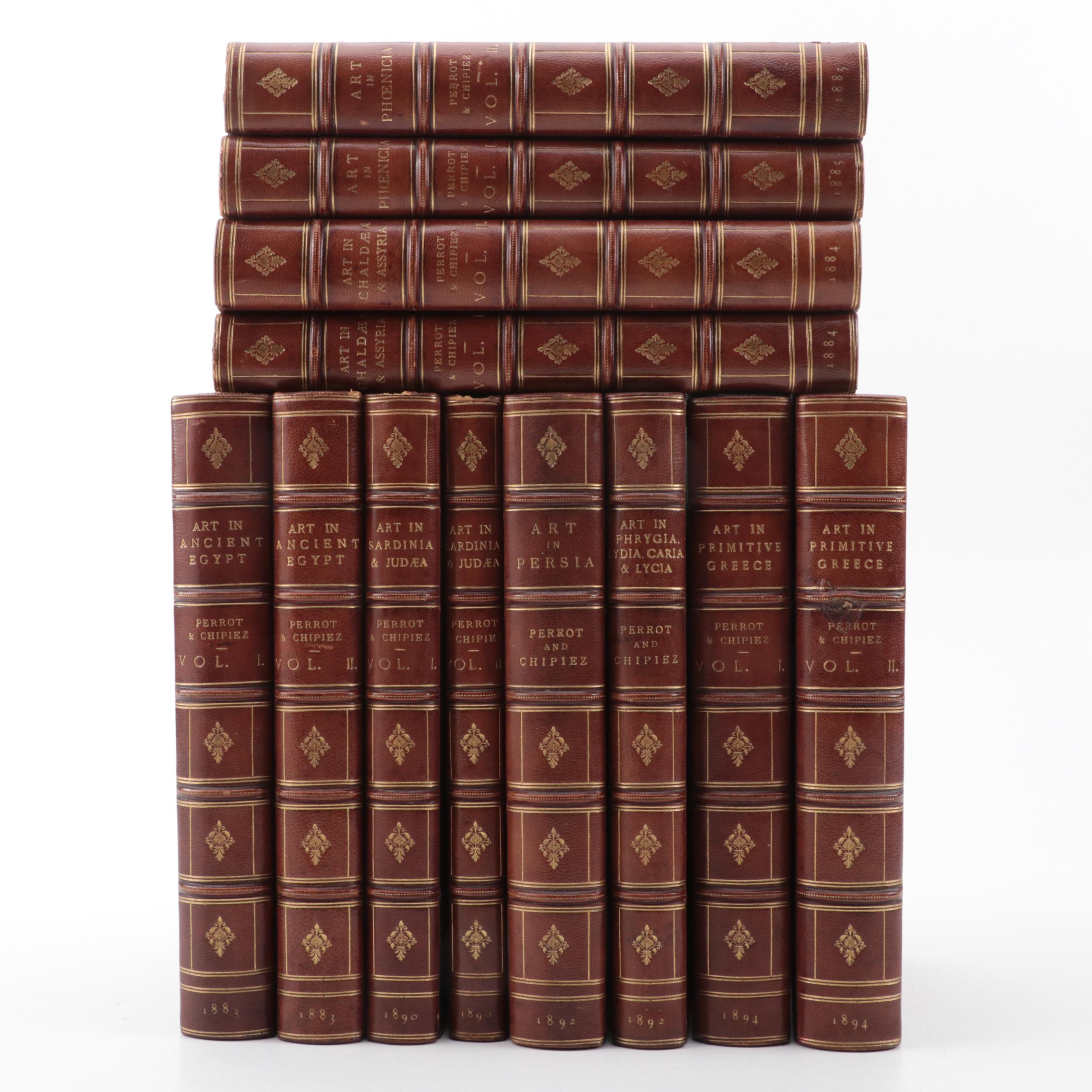 Illustrated "Art in Ancient Egypt" and More Volumes by G. Perrot and C. Chipiez