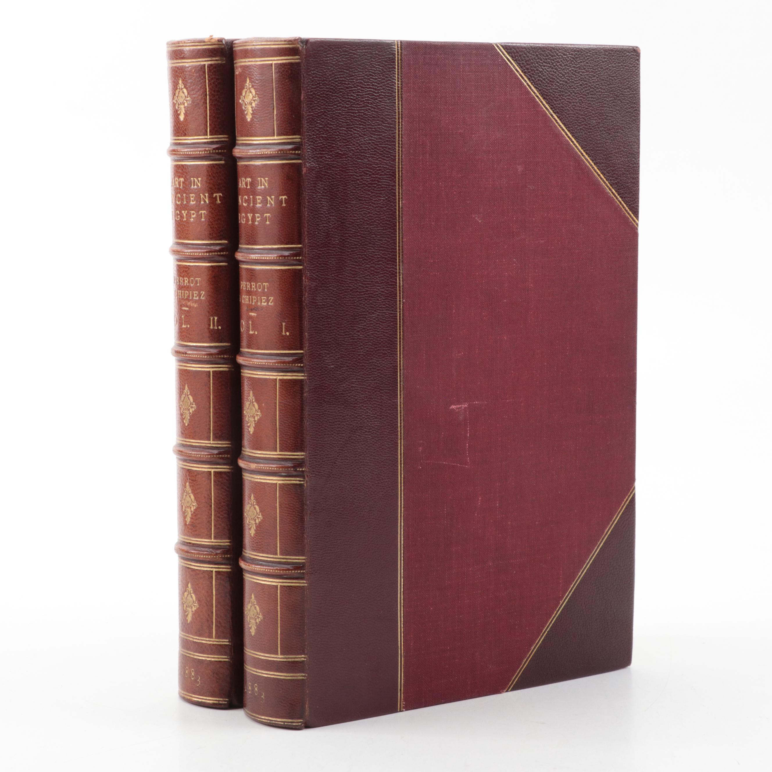 Illustrated "Art in Ancient Egypt" and More Volumes by G. Perrot and C. Chipiez