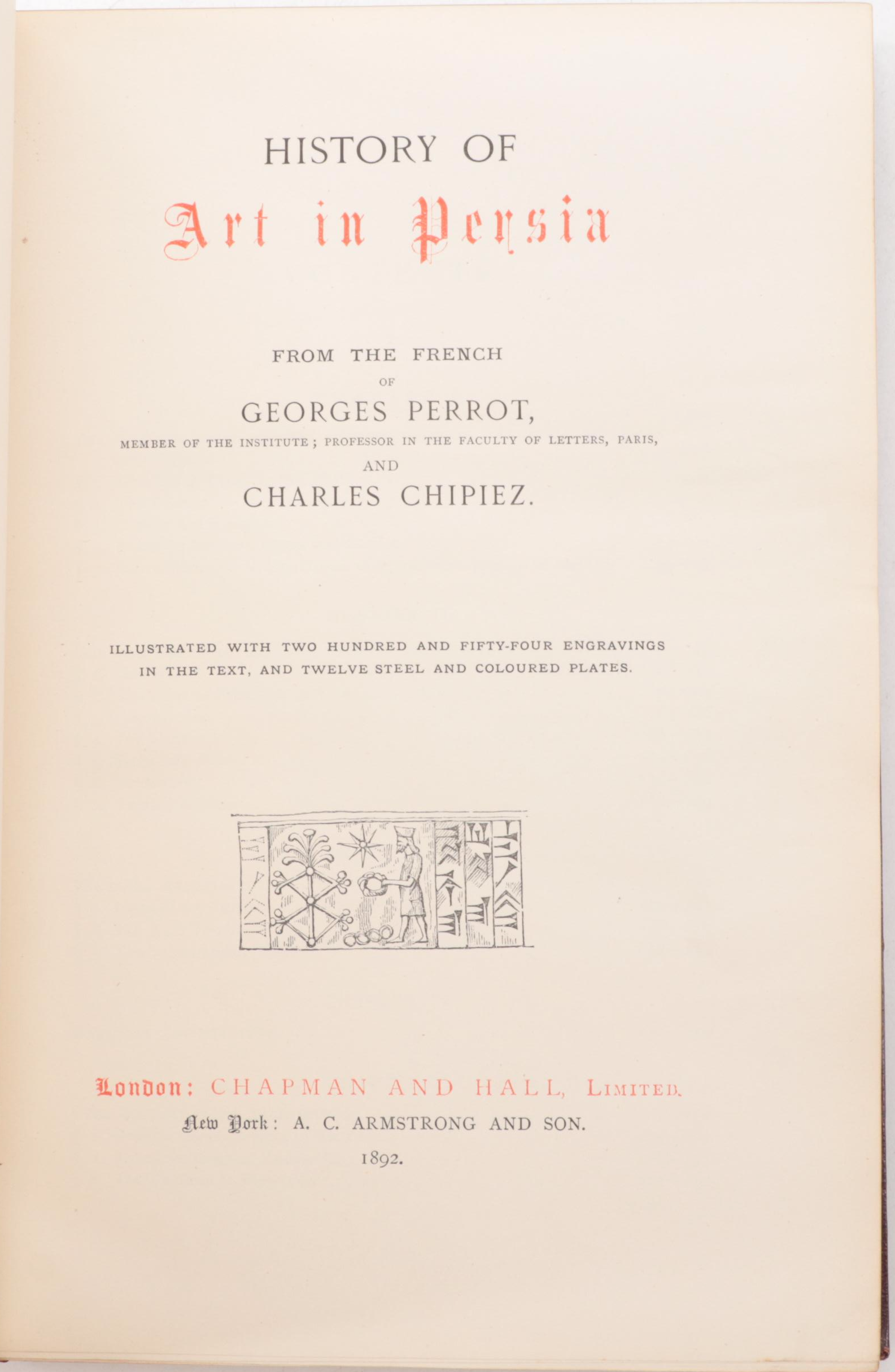 Illustrated "Art in Ancient Egypt" and More Volumes by G. Perrot and C. Chipiez