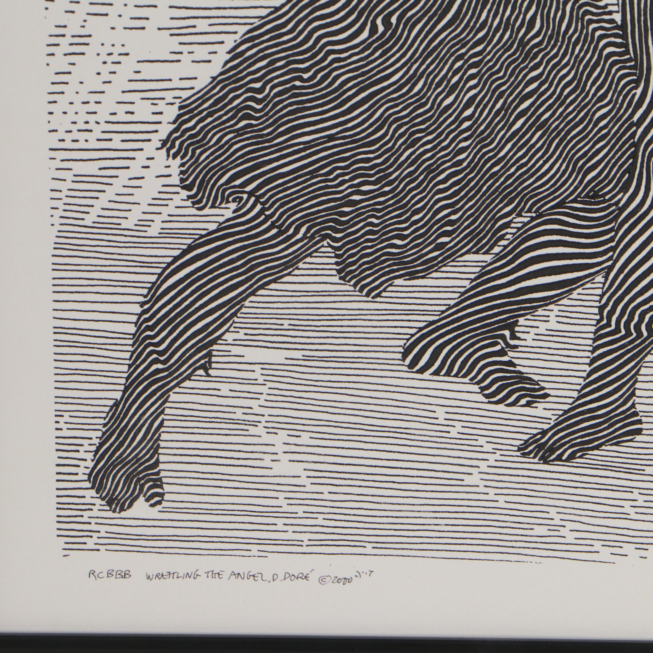 Guillaume Azoulay Digital Print "Wrestling the Angel"