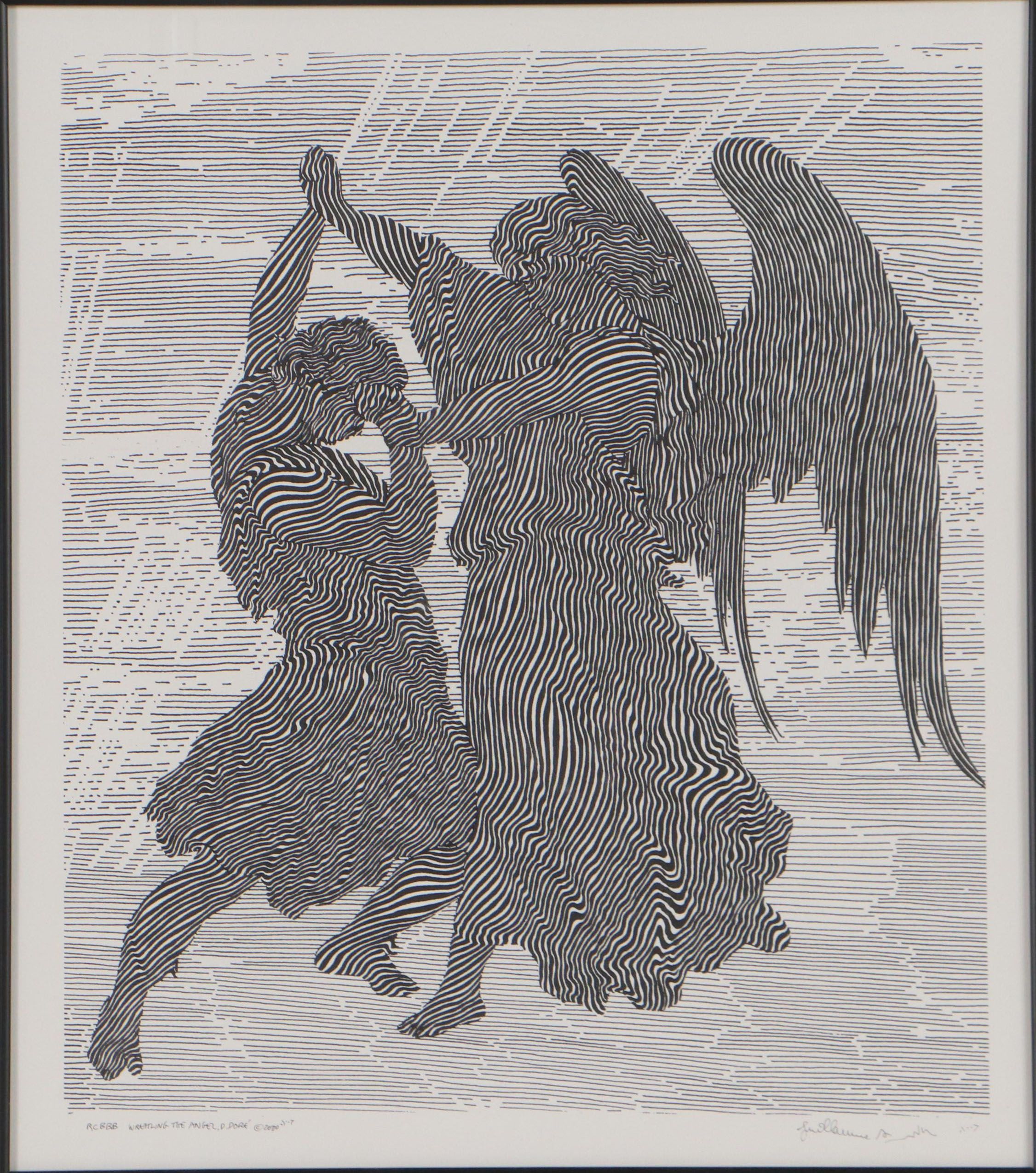 Guillaume Azoulay Digital Print "Wrestling the Angel"