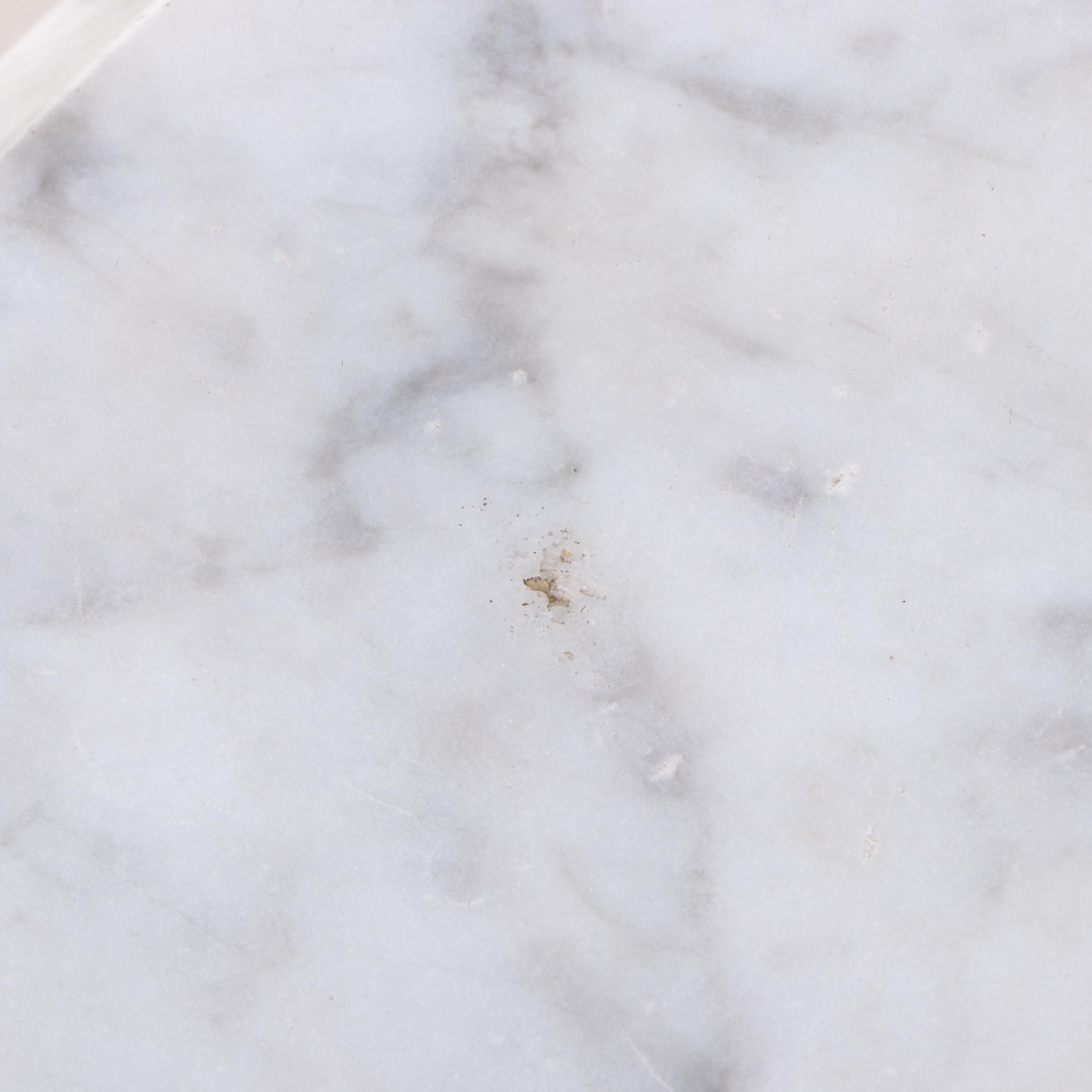 Victorian Walnut and White Marble Coffee Table, Late 19th Century and Adapted