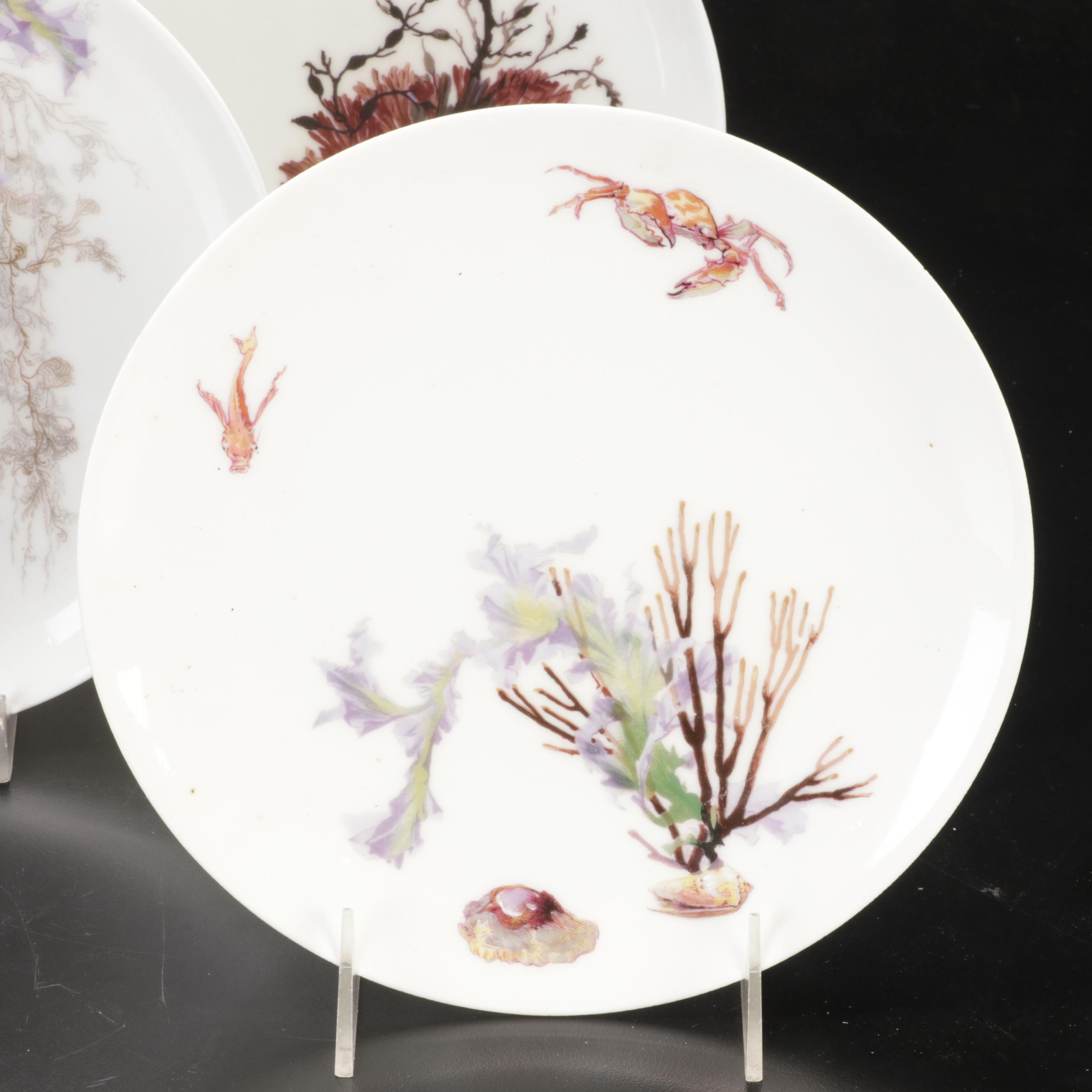 Haviland & Co. Limoges Marine Life Porcelain Plates