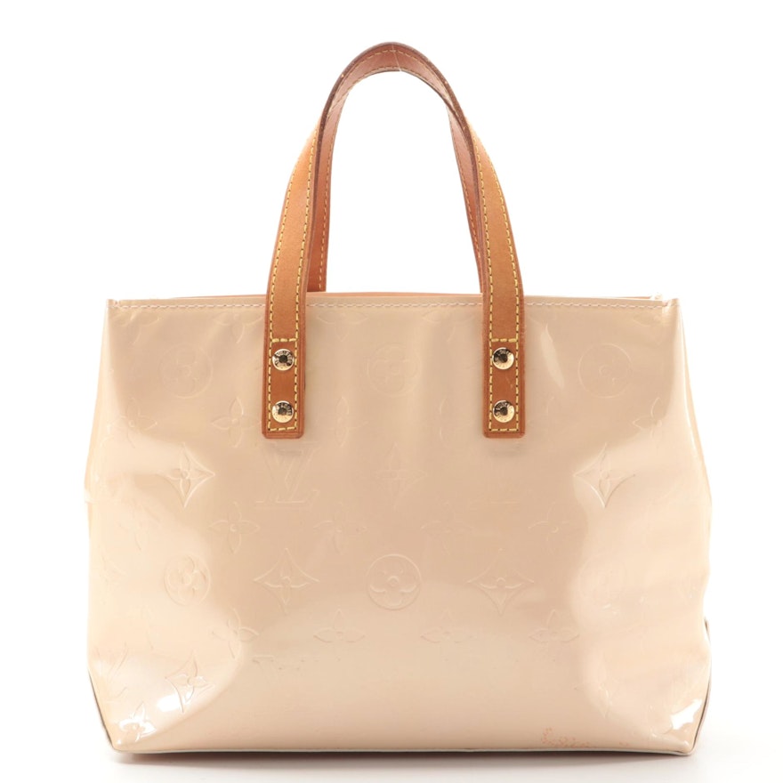 Louis Vuitton Reade PM Tote in Marshmallow Monogram Vernis and Vachetta Leather