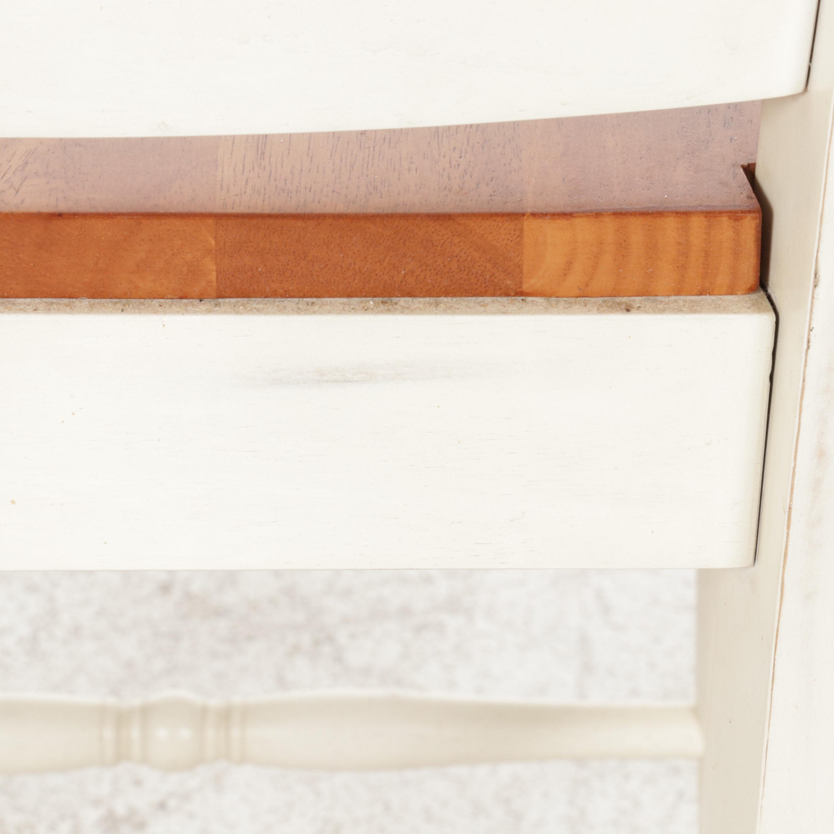 French Farmhouse Style Parcel-Painted and Counter-Height Barstool