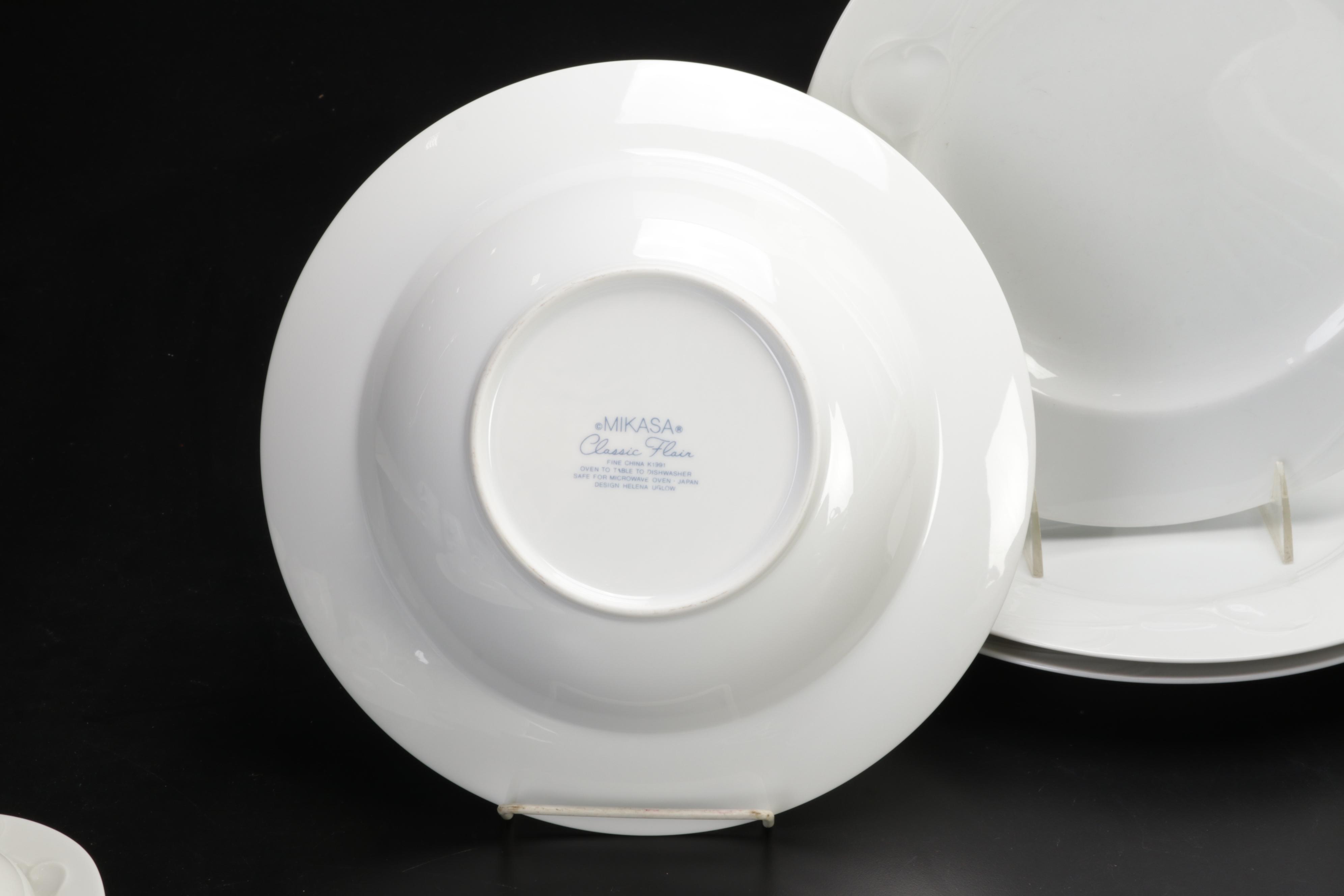 Hutschenreuther "Tavola" and Mikasa "Classic Flair" White Dinnerware
