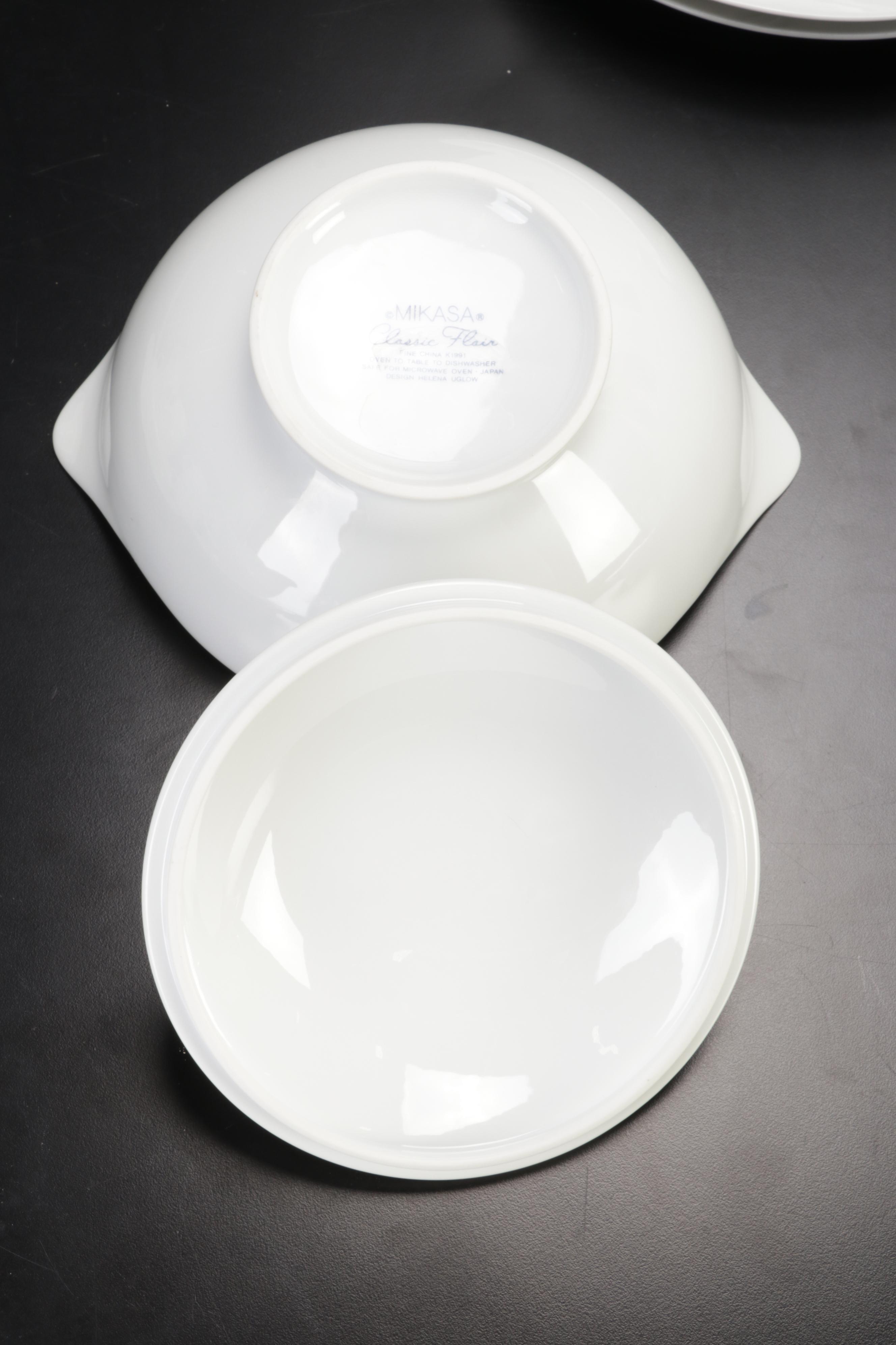 Hutschenreuther "Tavola" and Mikasa "Classic Flair" White Dinnerware