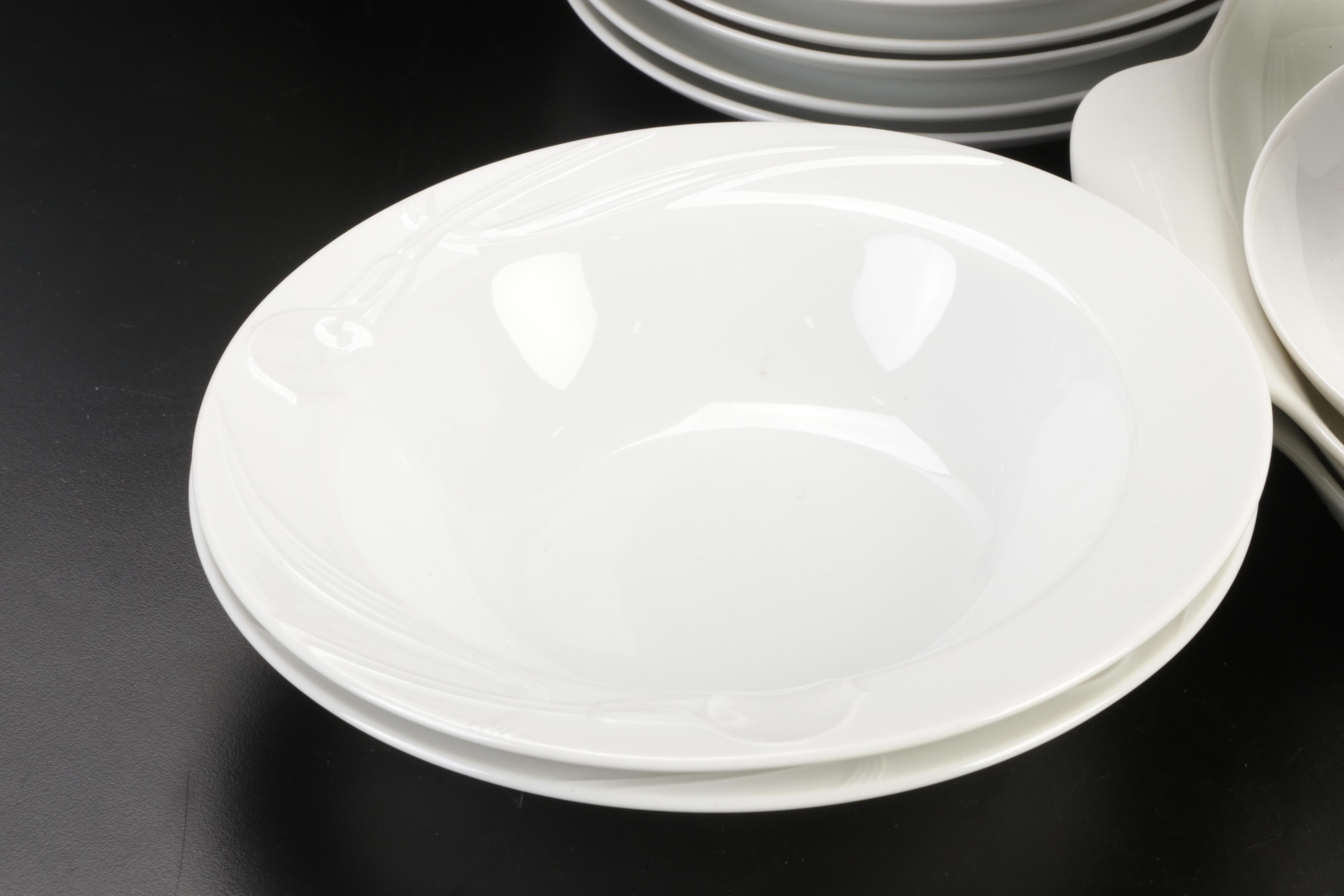 Hutschenreuther "Tavola" and Mikasa "Classic Flair" White Dinnerware
