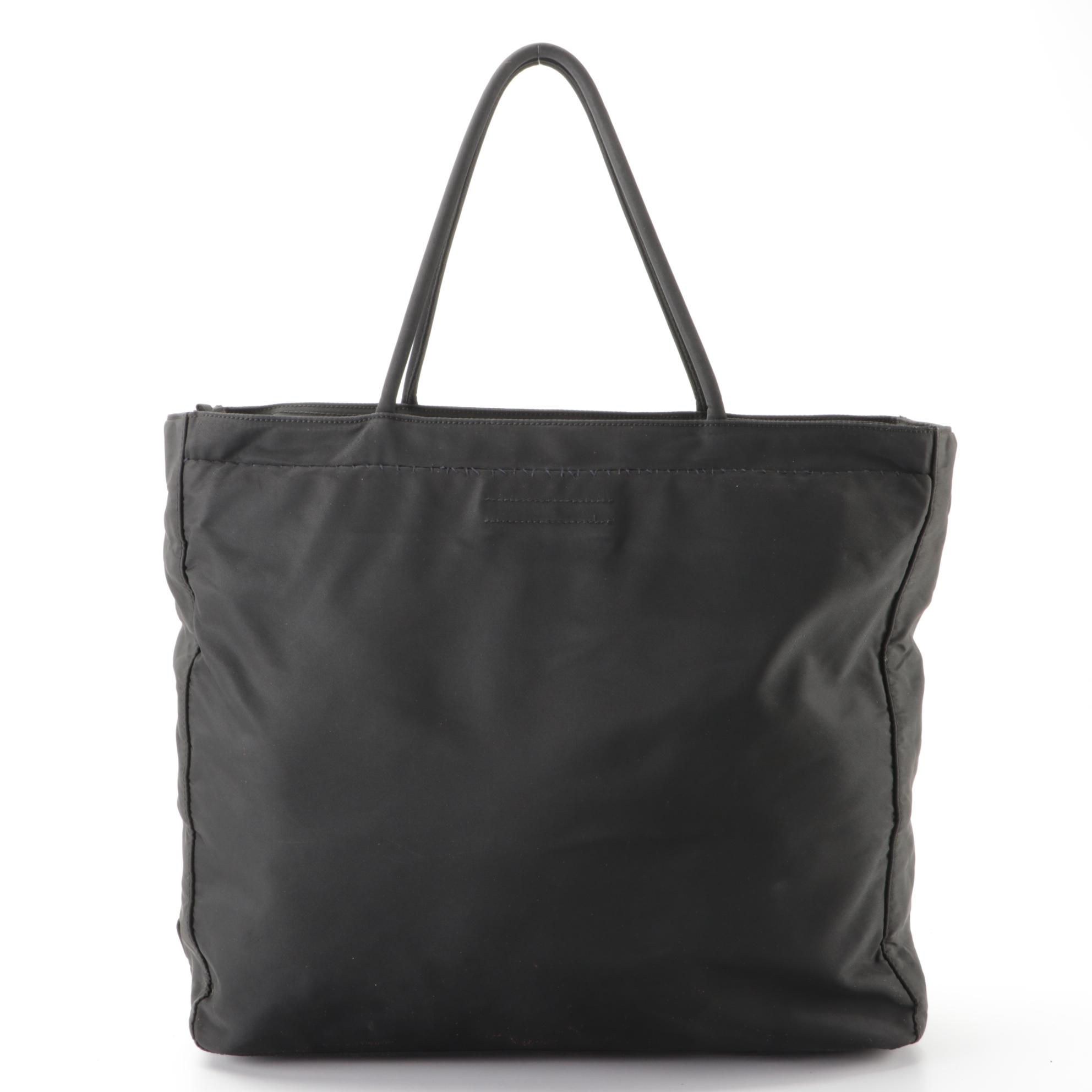 Prada Black Tessuto Nylon Tote Bag